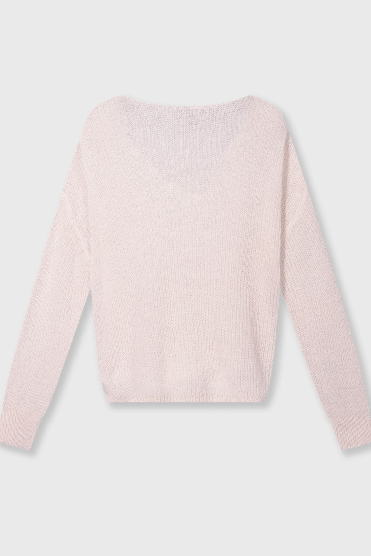 DEEP NECK KNIT SWEATER MARSHMALLOW 2