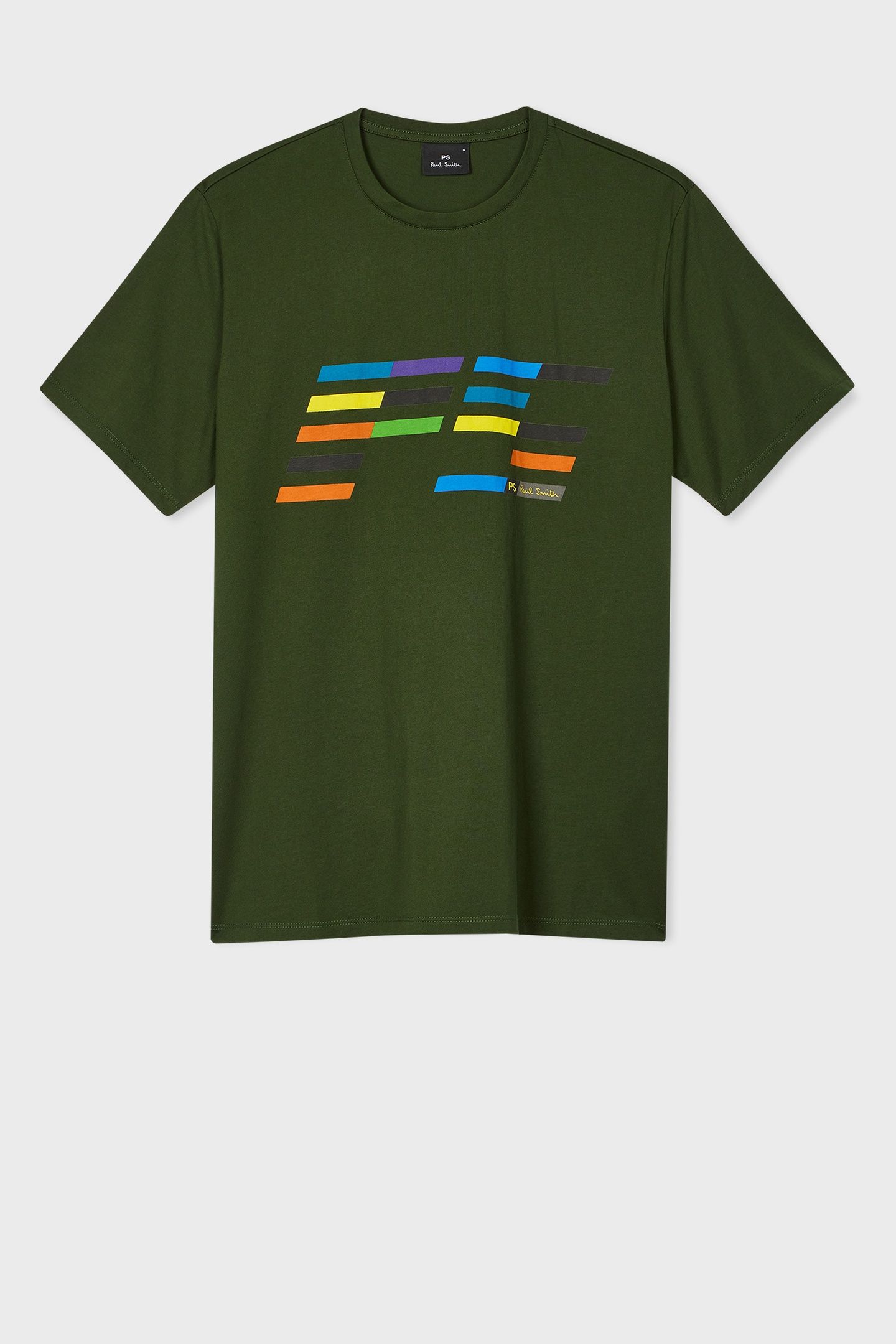 REG FIT SS TSHIRT PS SLANT LOGO BOTTLE GREEN 1