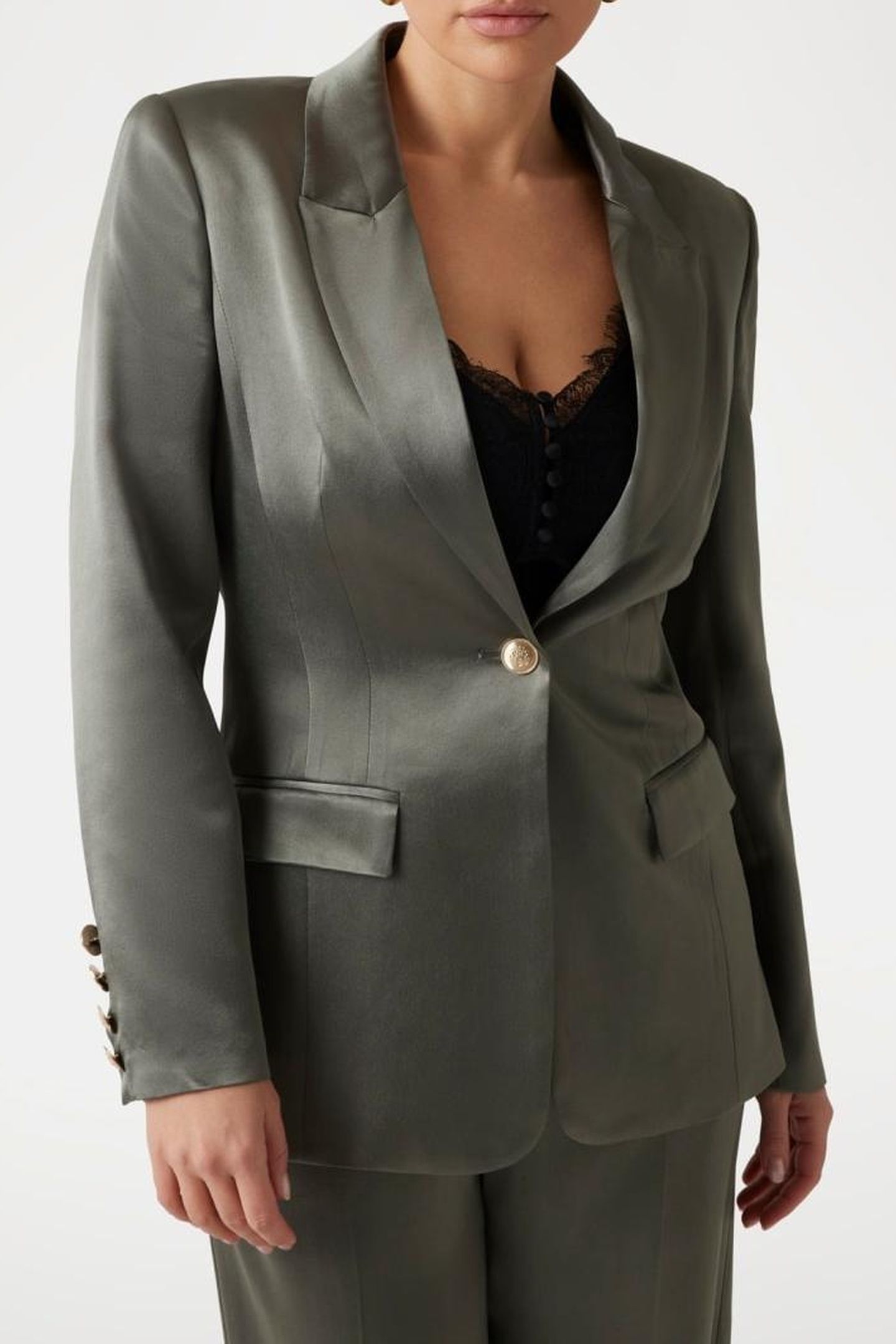 MARCIANO BY GUESS FANNIE BLAZER STONE OLIVE 2