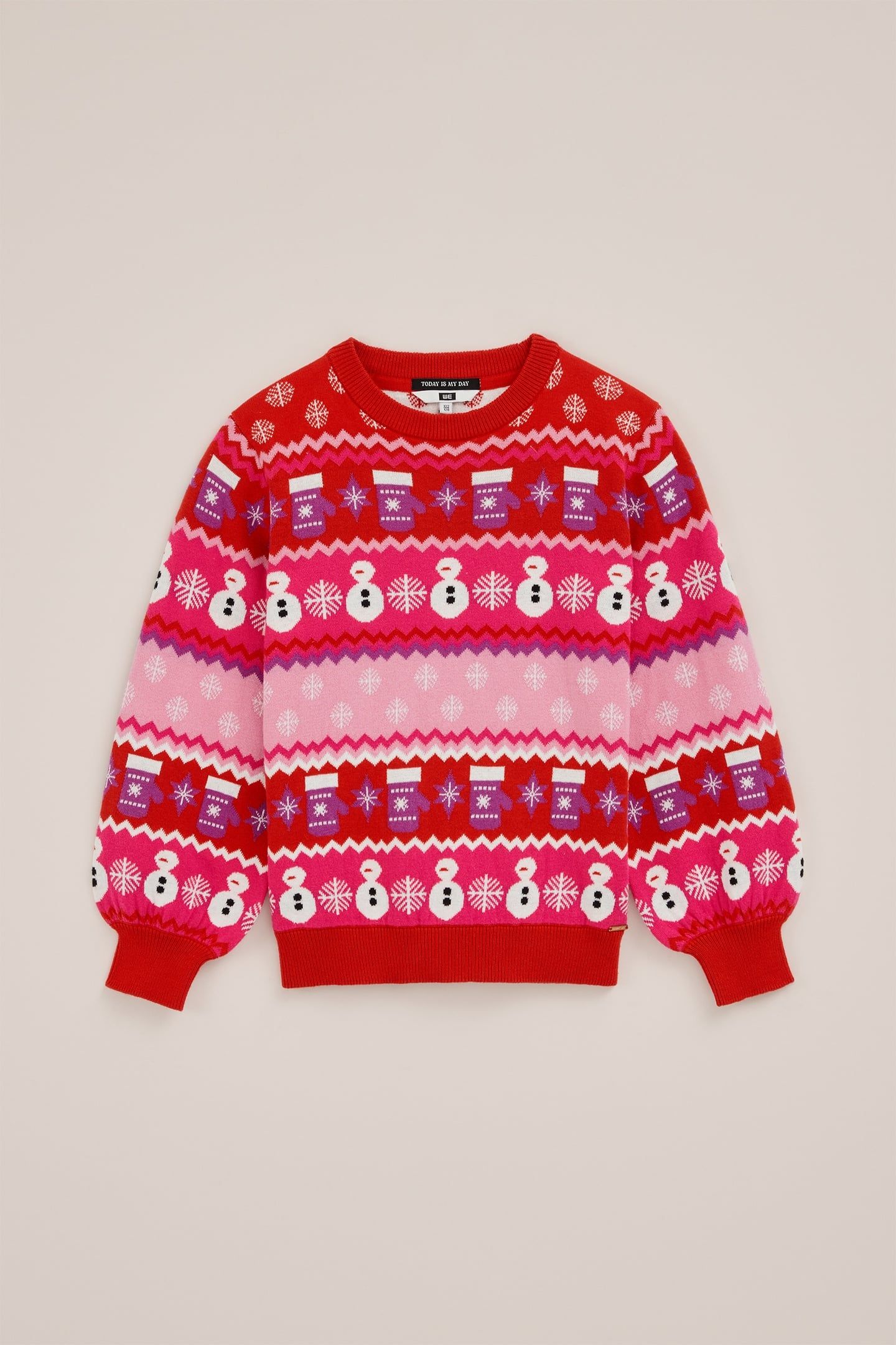 KNITTED PULLOVER BRIGHT PINK 3