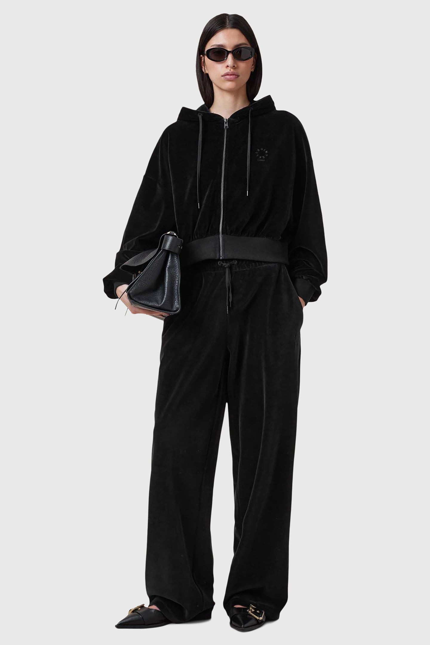 VIN VELVET SWEATPANT BLACK 1