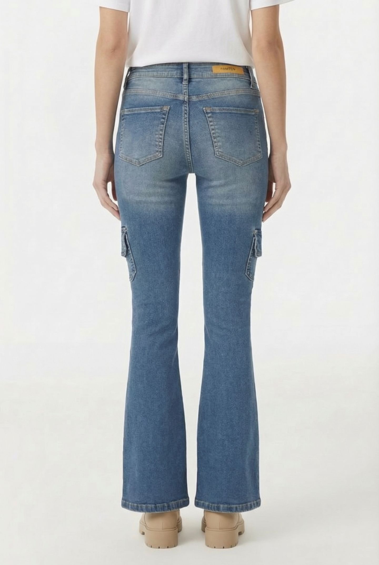 SUNRISE CARGO JEANS MID BLUE STONE 2