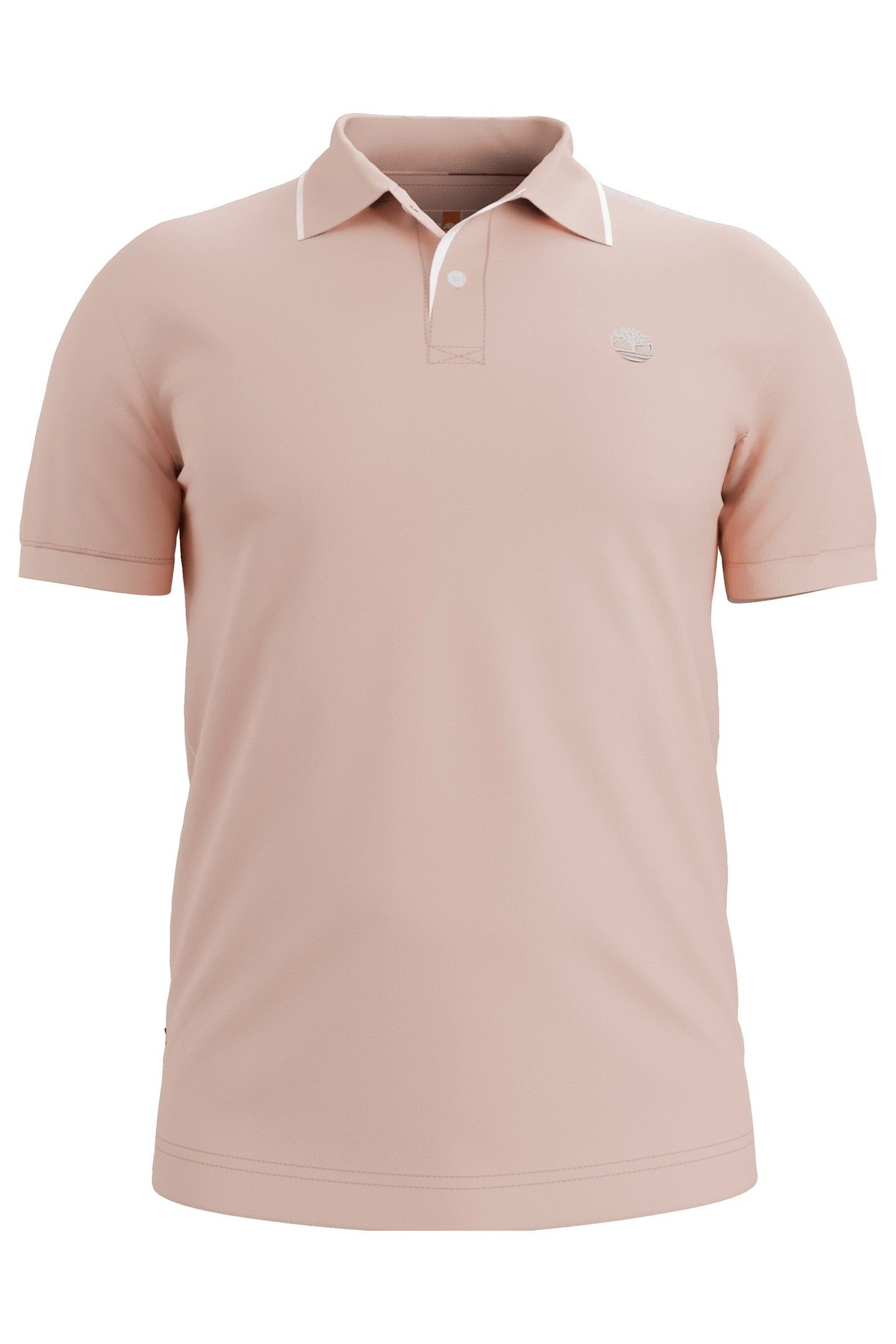MILLERS RIVER PRINTED SHORT SLEEVE POLO TROPICAL PEACH 1