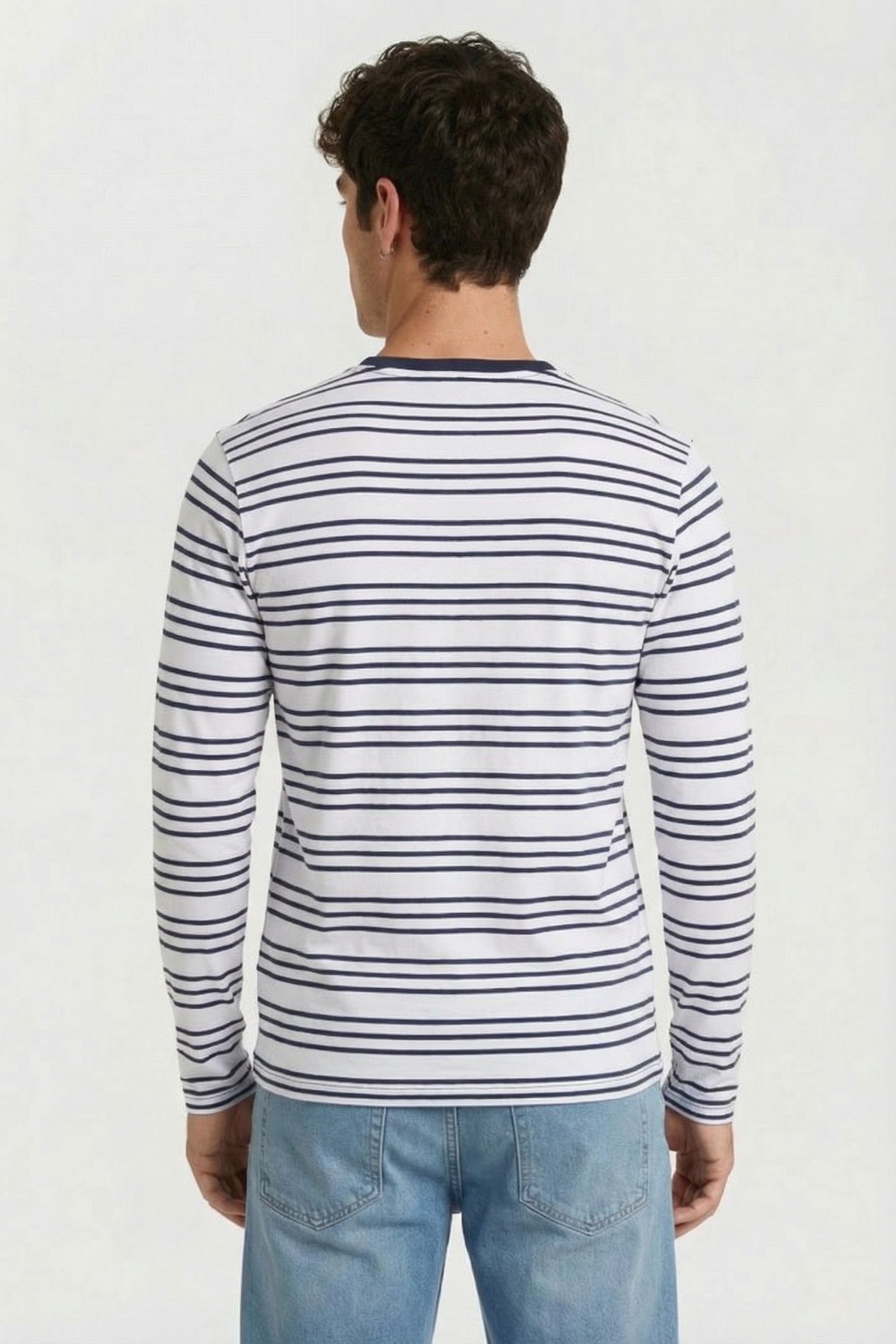 2 PACK STRIPED LONG SLEEVE T-SHIRT WHITE STRIPE/NAVY 3