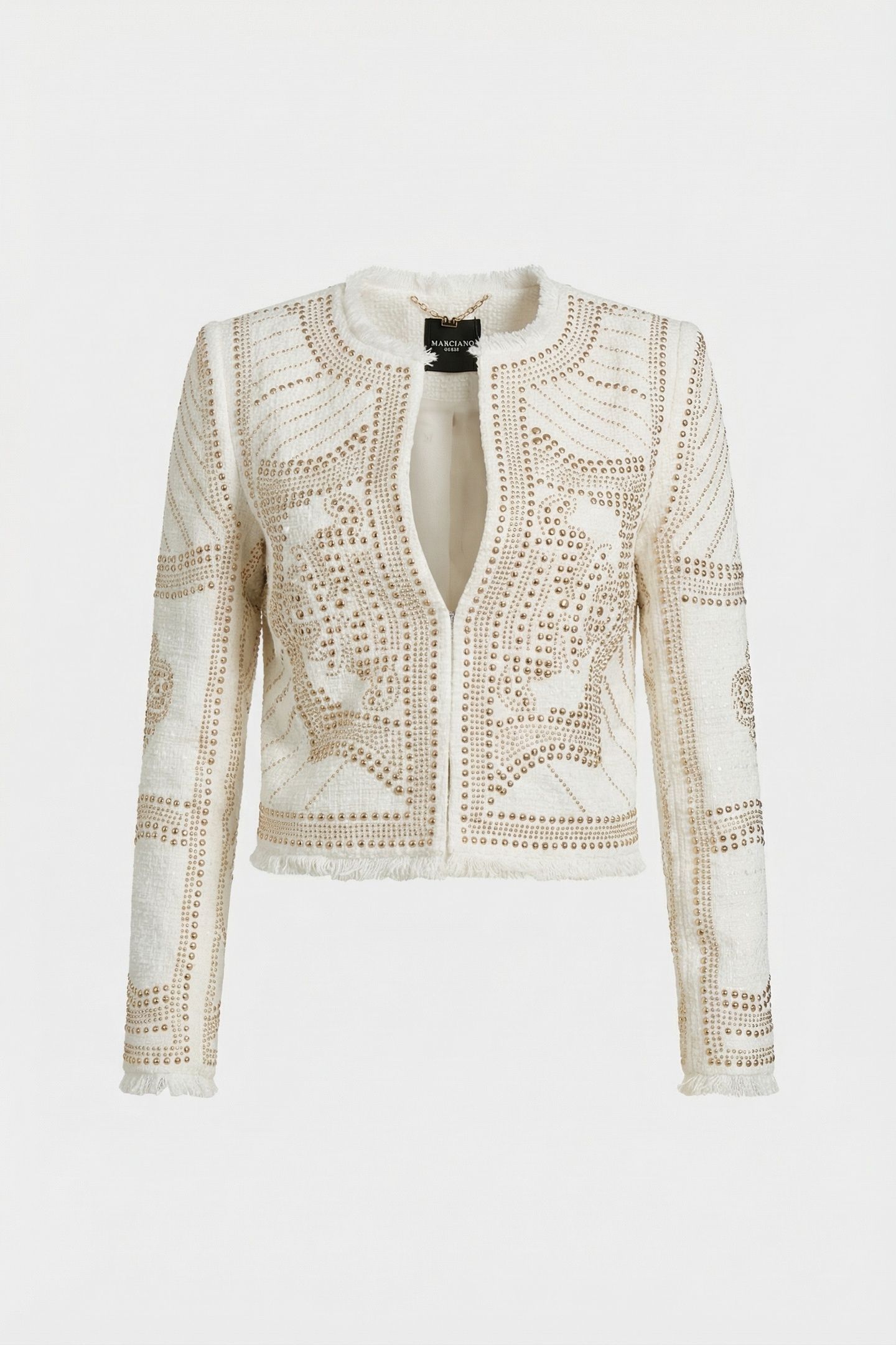 MARCIANO BY GUESS HELENE CROPPED STUDDED JACKET WHITE / GOLD 3