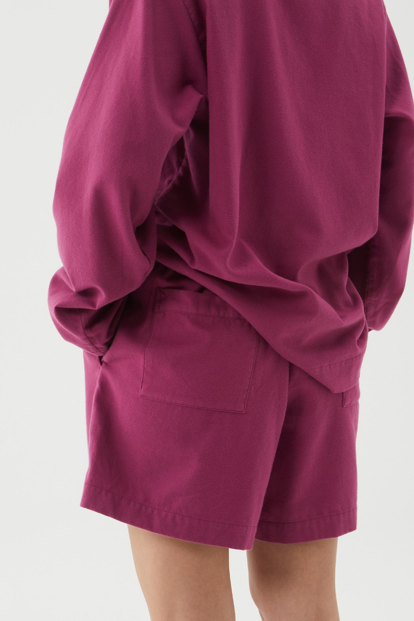 UNISEX FLANNEL, PYJAMAS SHORTS GRAPE 10