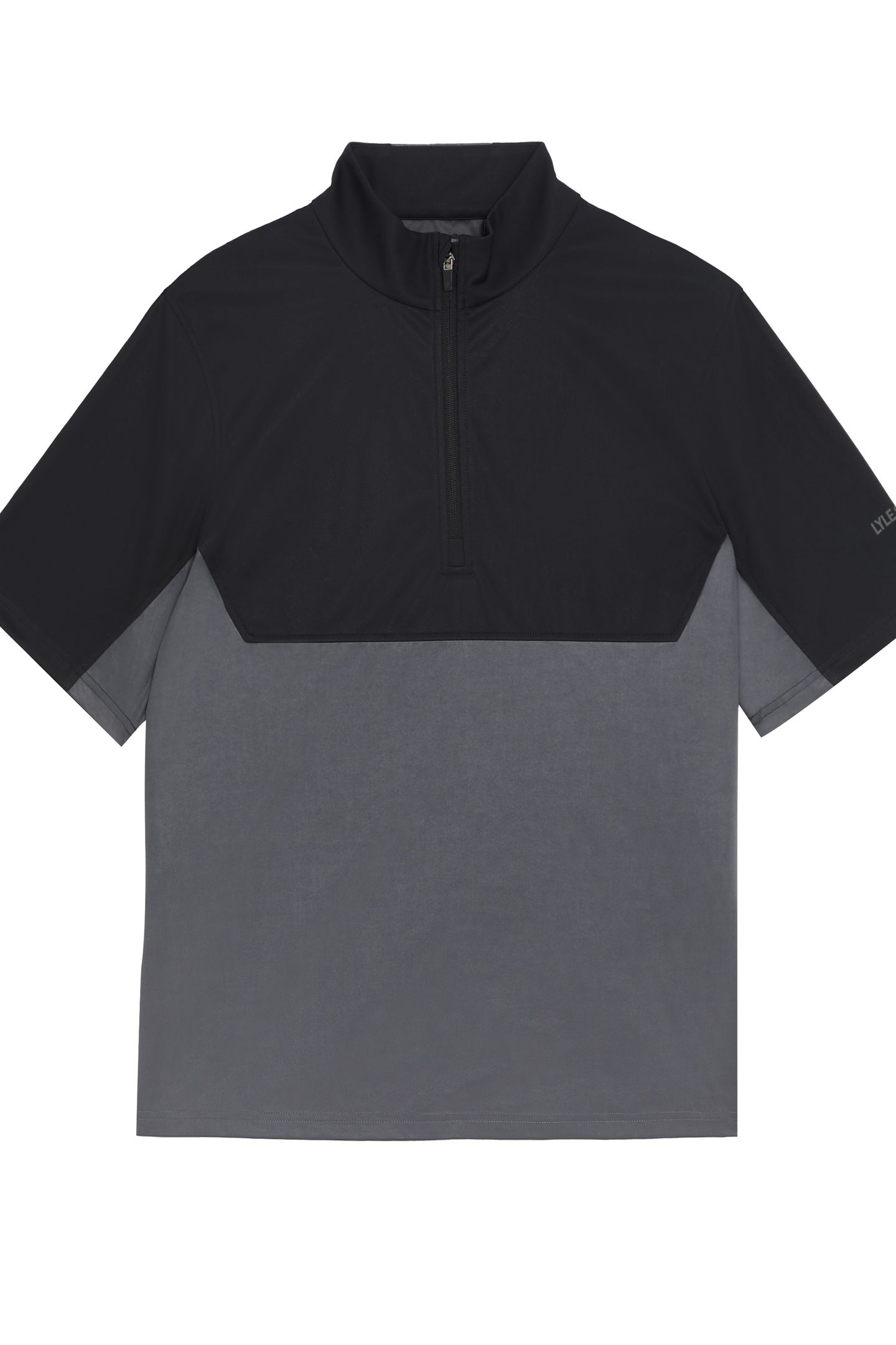 GOLF WINDJAMMER SHIRT JET BLACK/GRANITE 3