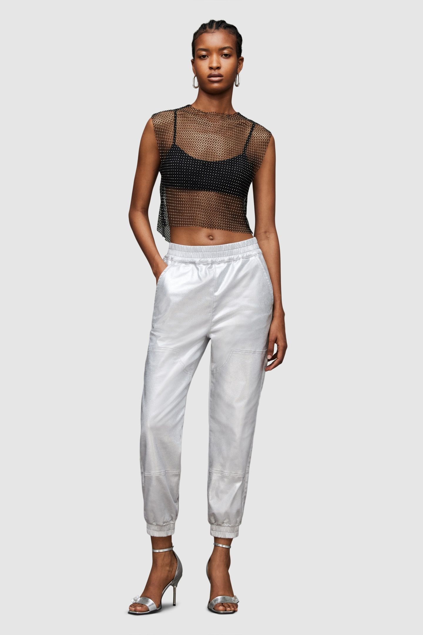 YARA COATED JOGGER SILVER 2