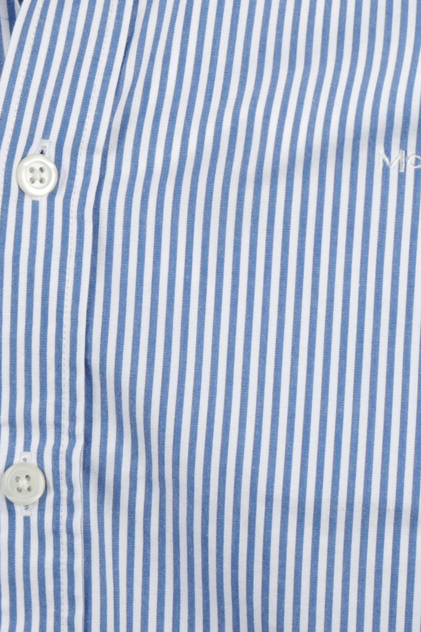 POPLIN STRIPE PEACHED SHIRT KOBALT 5