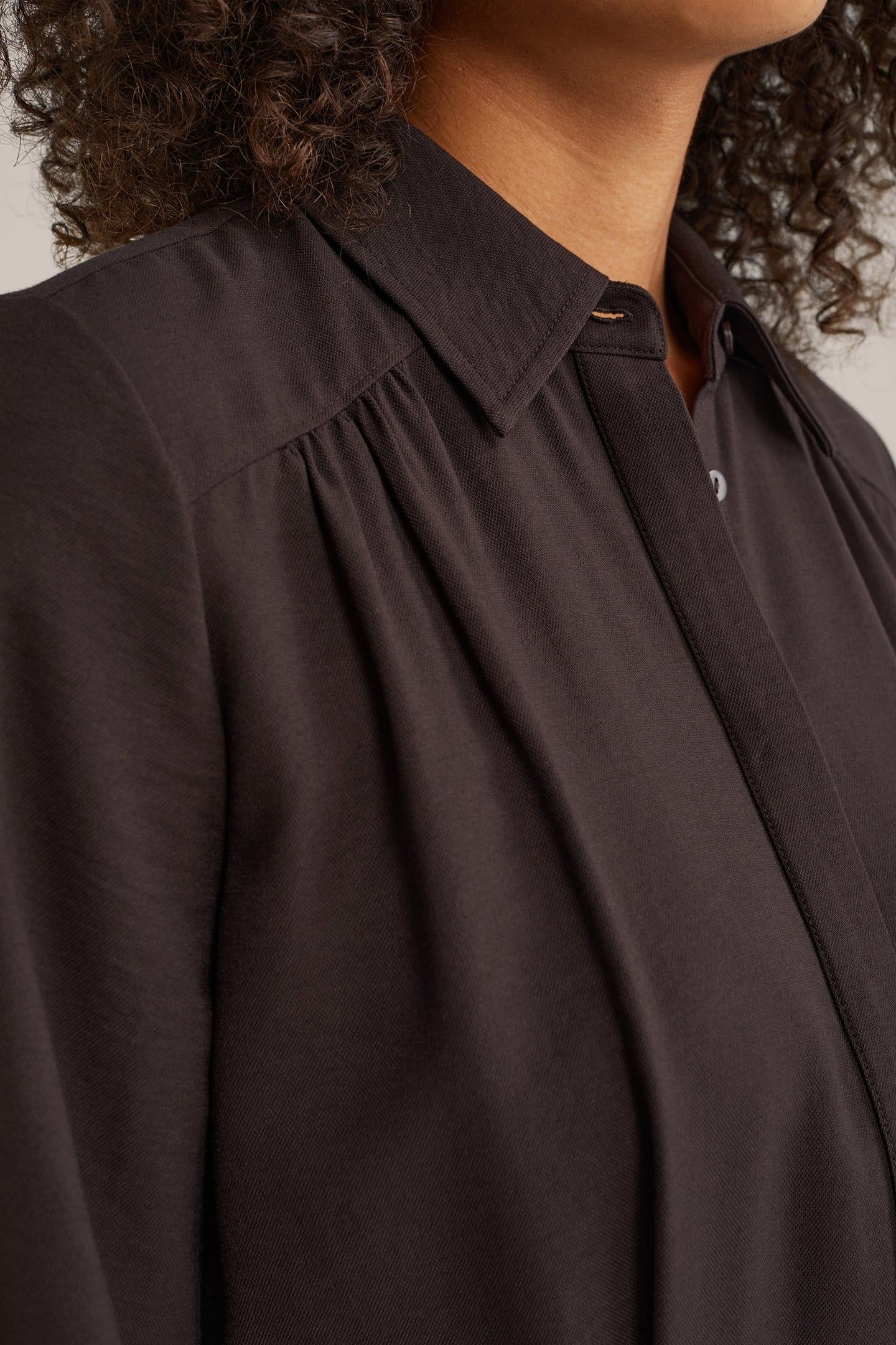 DRESS MID LENGTH BROWN 5