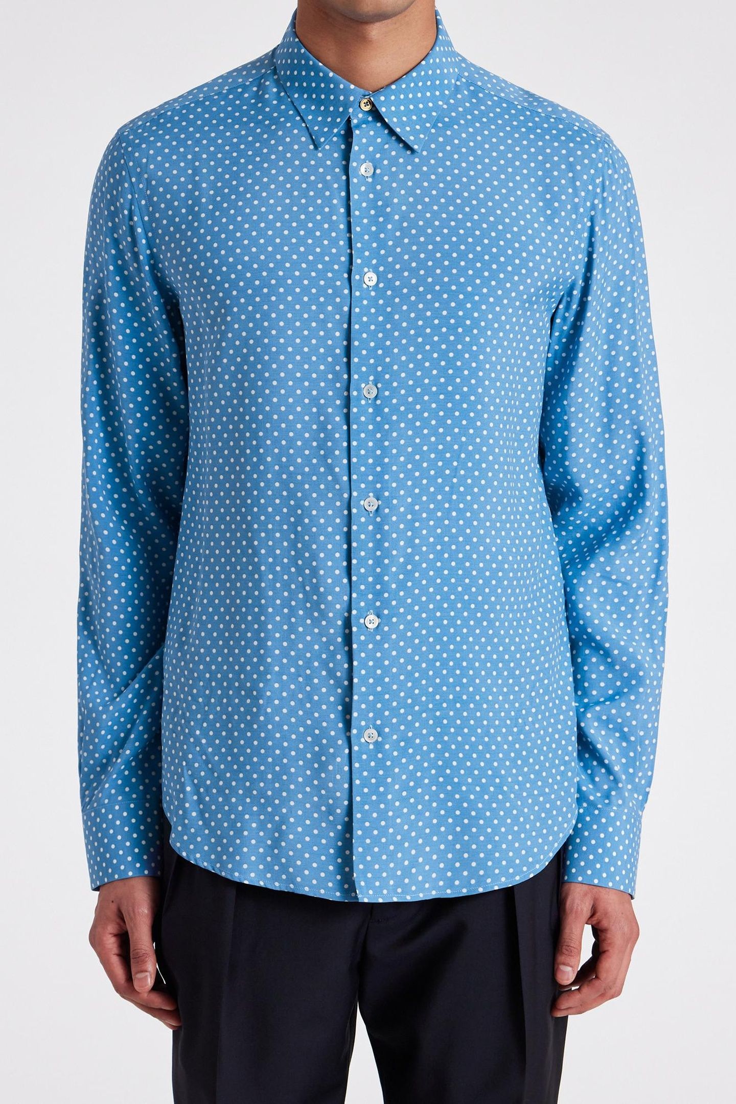 S/C SLIM FIT SHIRT LIGHT BLUE 1