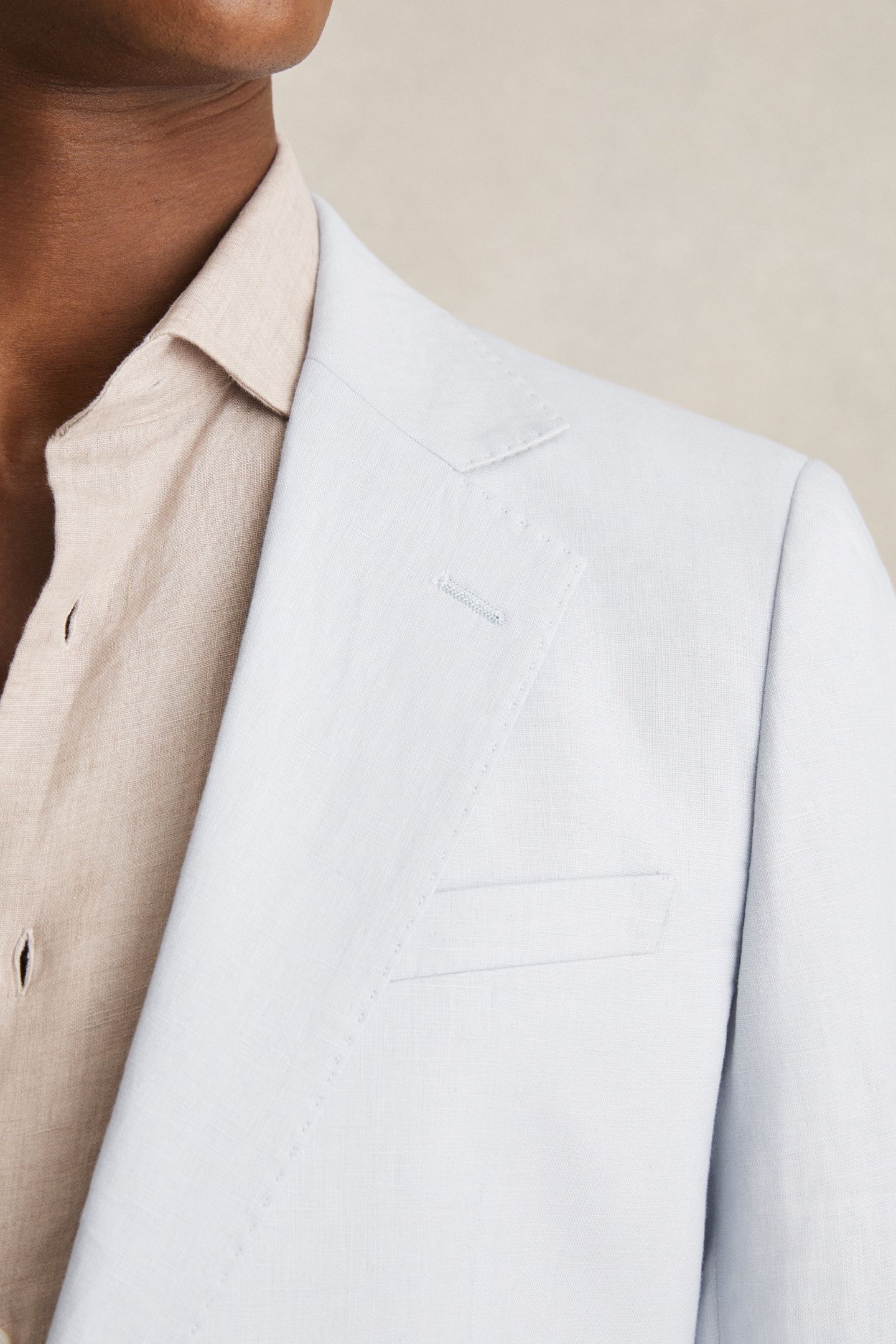 SB 2B NOTCH LINEN BLAZER SOFT BLUE 5