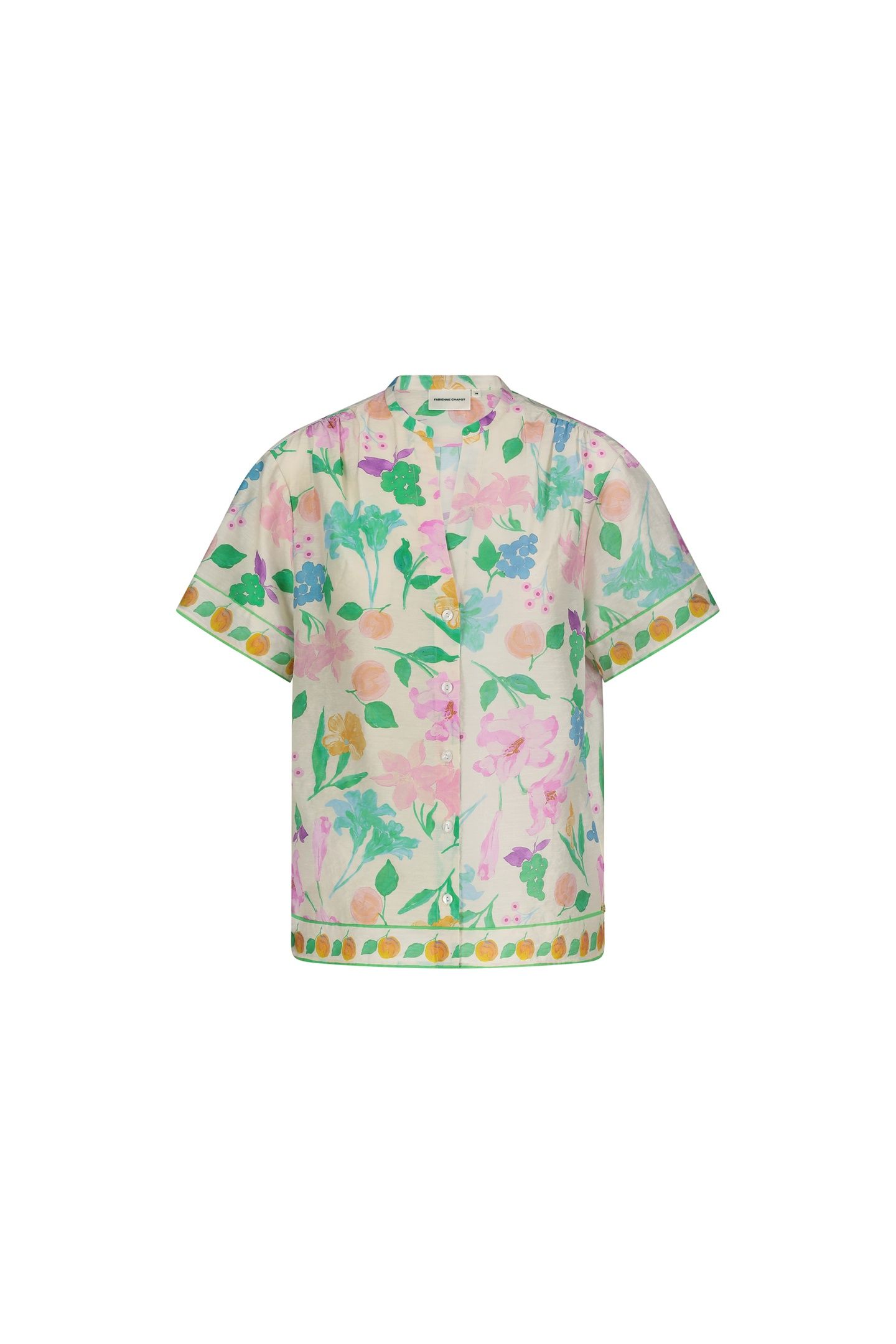 BROCK BLOUSE WARM WHITE/GREEN GLO 3