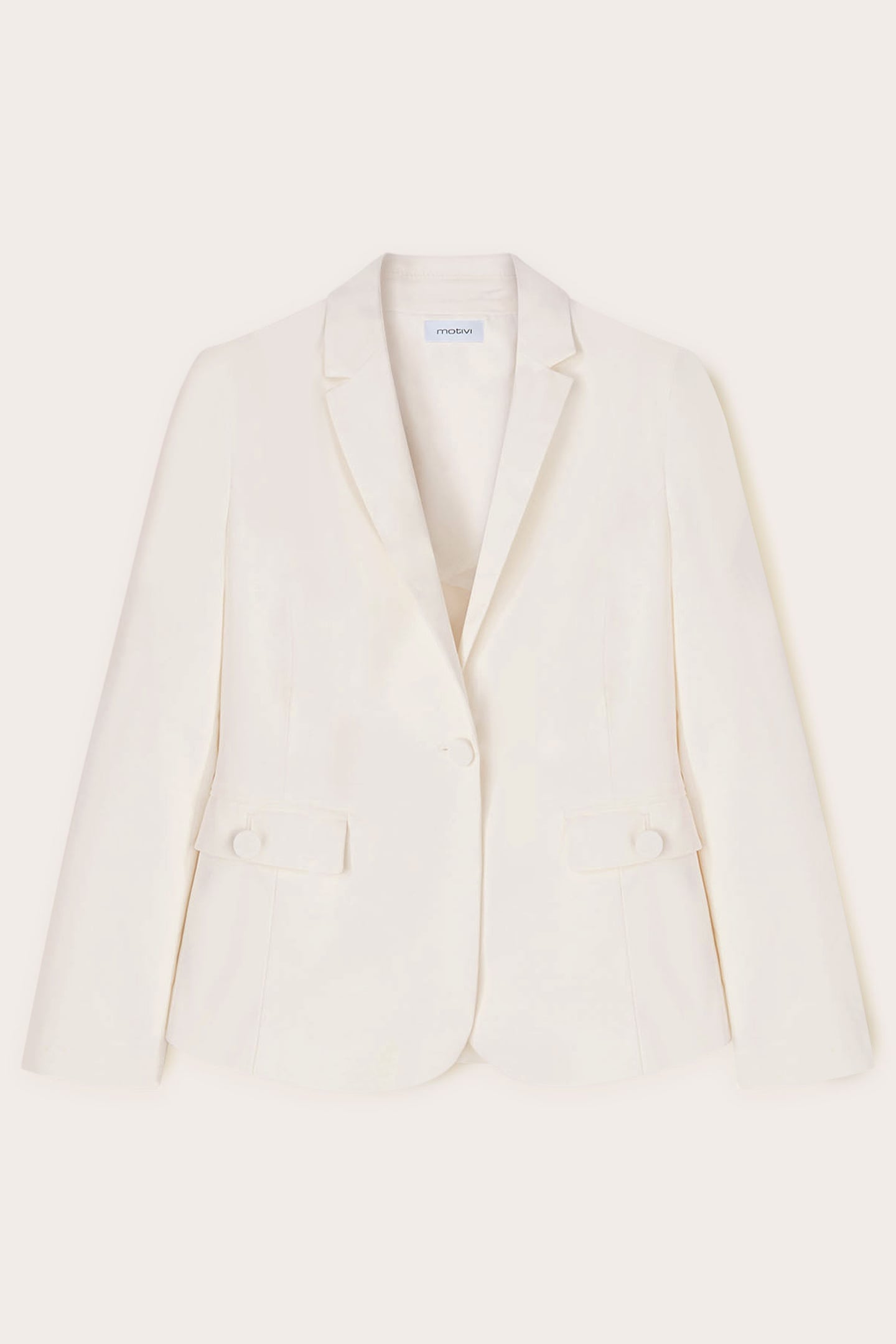 SINGLE-BREASTED BLAZER IN TECHNICAL COTTON WHITE 5