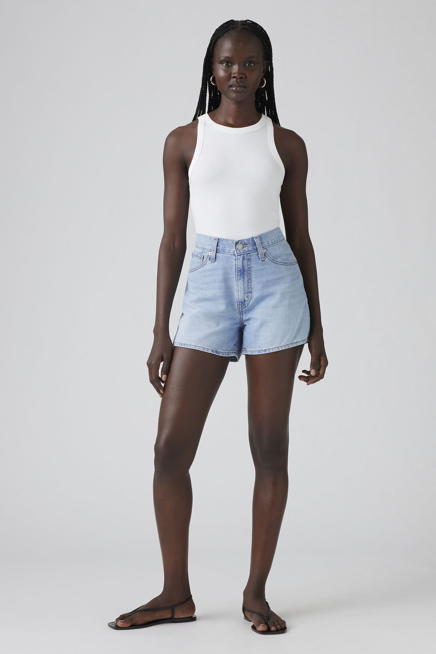 80'S MOM SHORTS BLUE 3