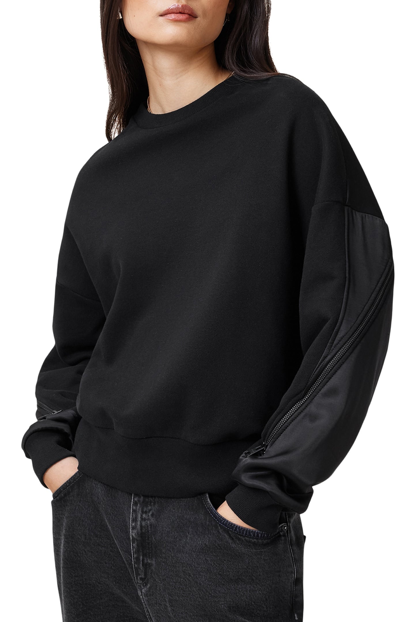 PEGGY ZIP SWEATSHIRT BLACK 2