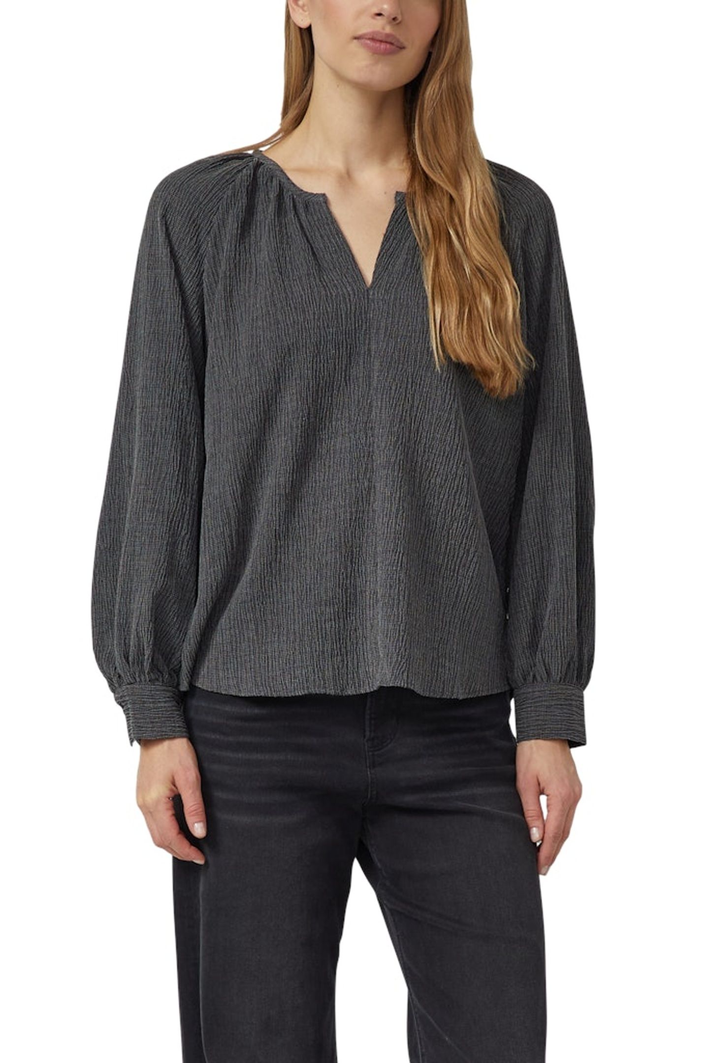 S.OLIVER BLOUSES GREY/BLACK 1