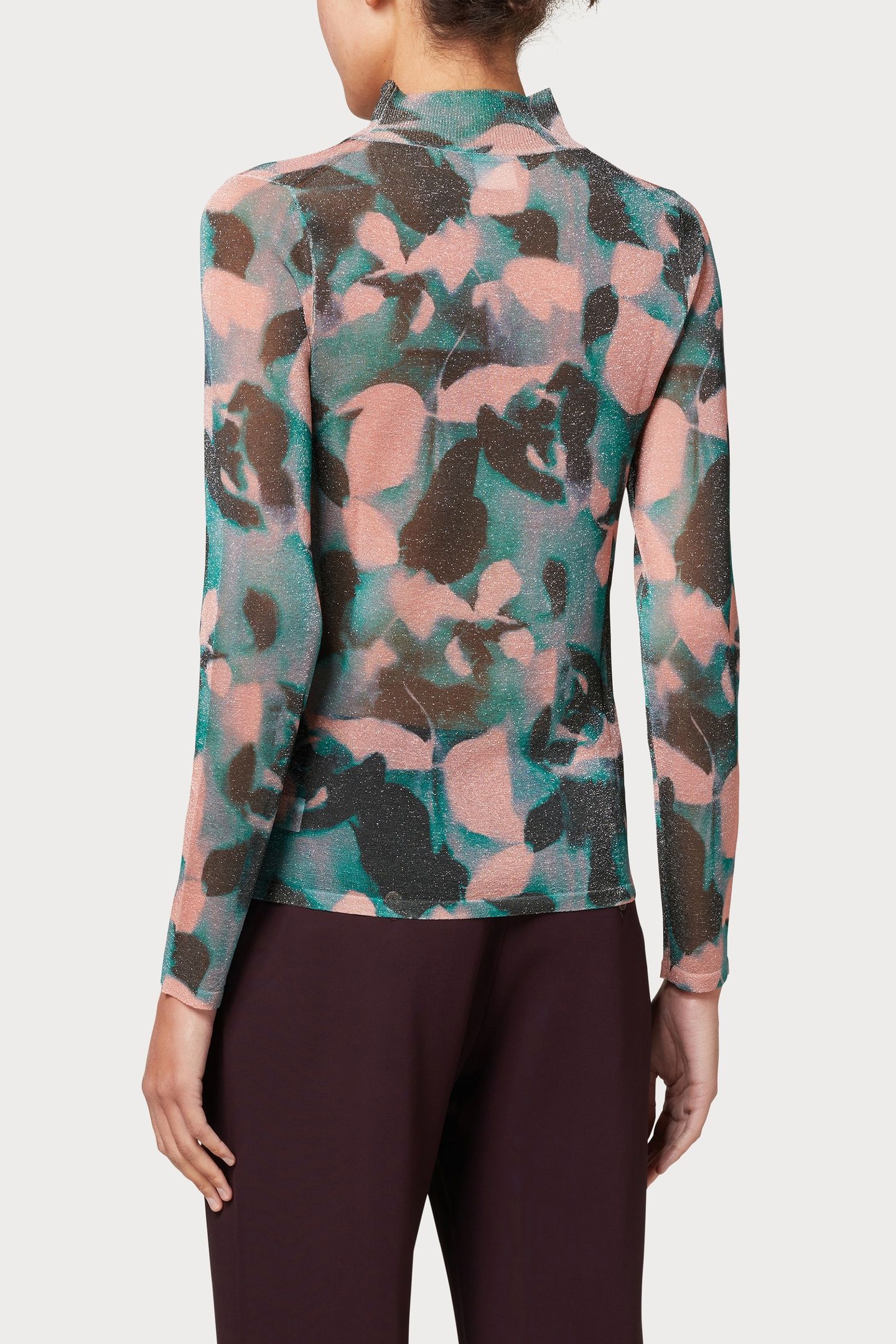 KNITTED SWEATER HIGH NECK PETROL GREEN 4