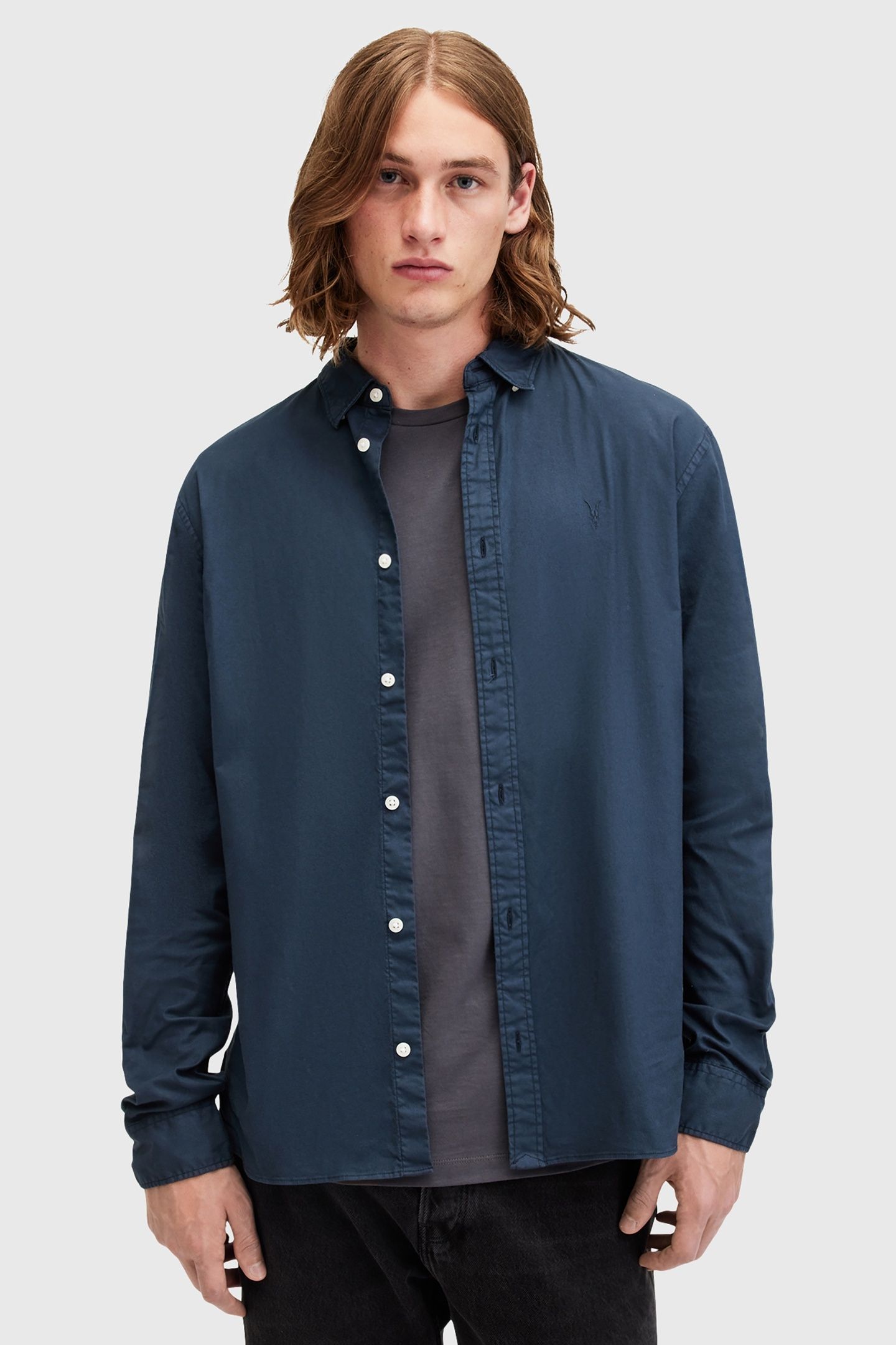HAWTHORNE LS SHIRT GARNET BLUE 2