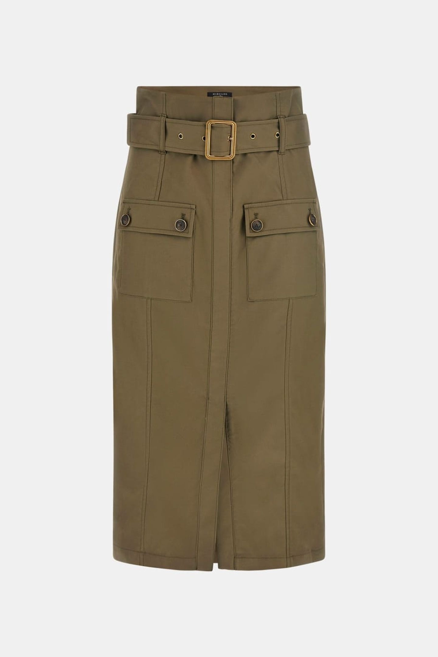 MARCIANO BY GUESS CINDY MIDI SKIRT ARMY OLIVE 5