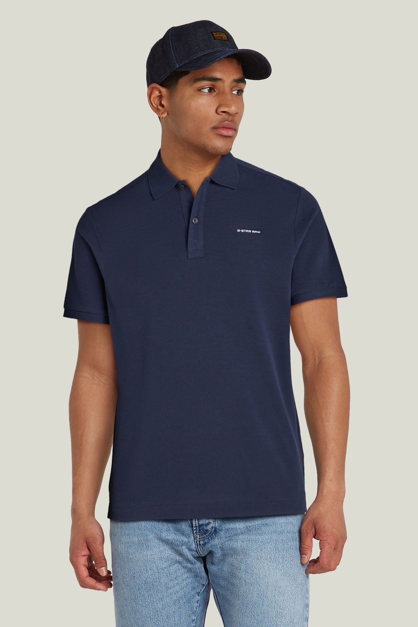 OLUV SLIM POLO S/S SARTHO BLUE 1