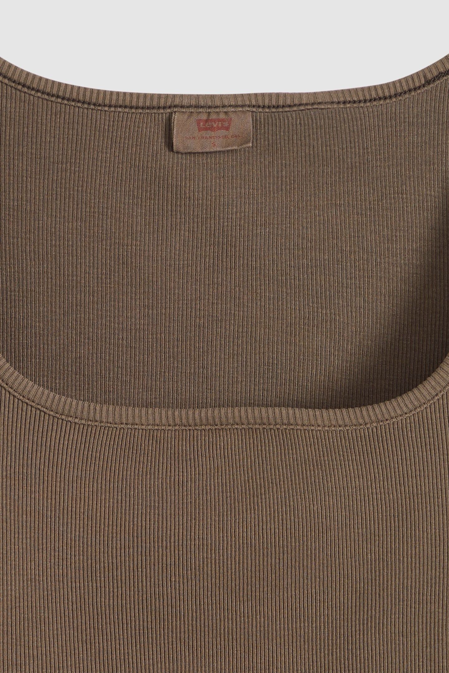ESSENTIAL SQUARE NECK TEE BROWN 5