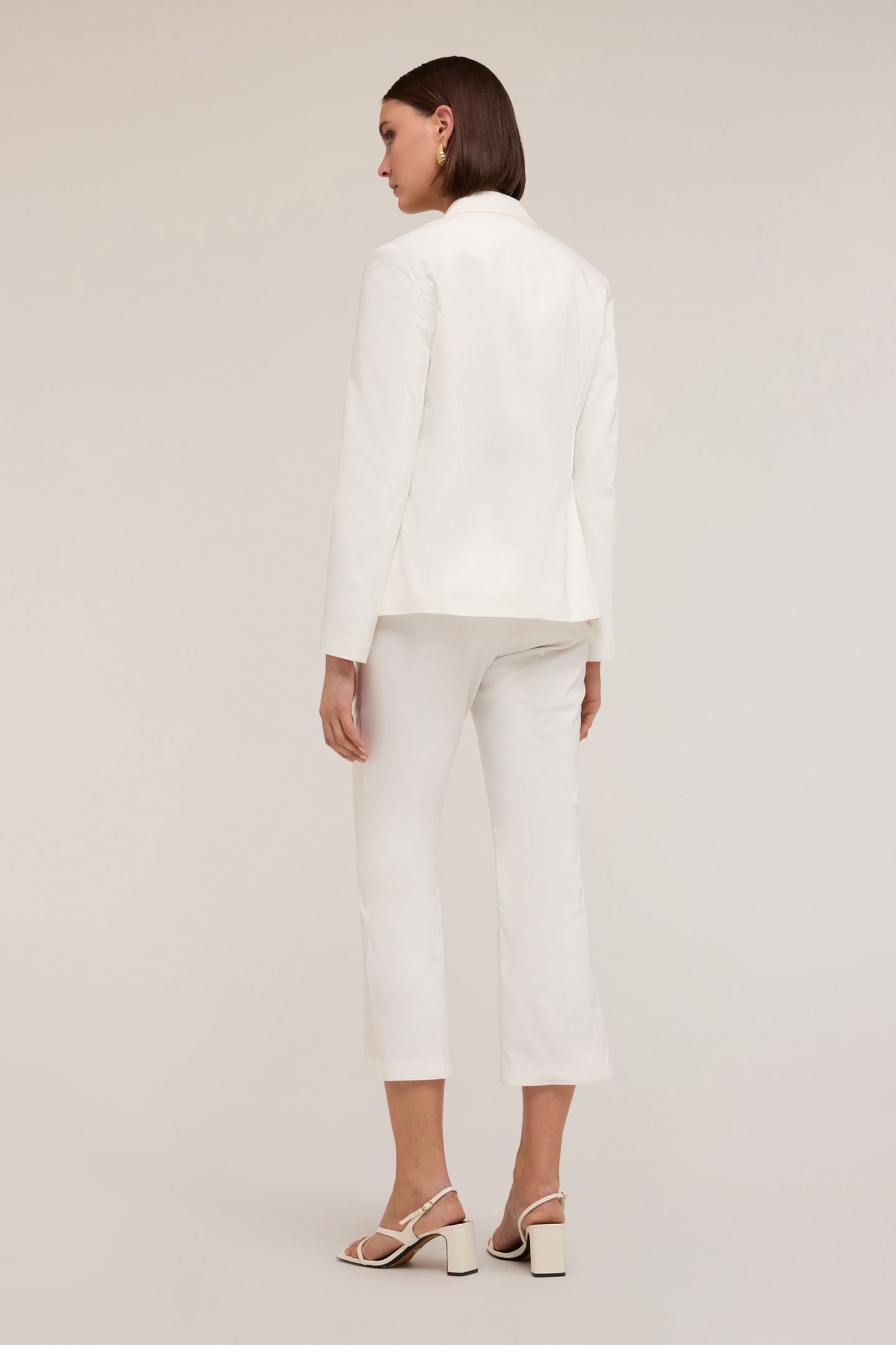 SINGLE-BREASTED BLAZER IN TECHNICAL COTTON WHITE 2