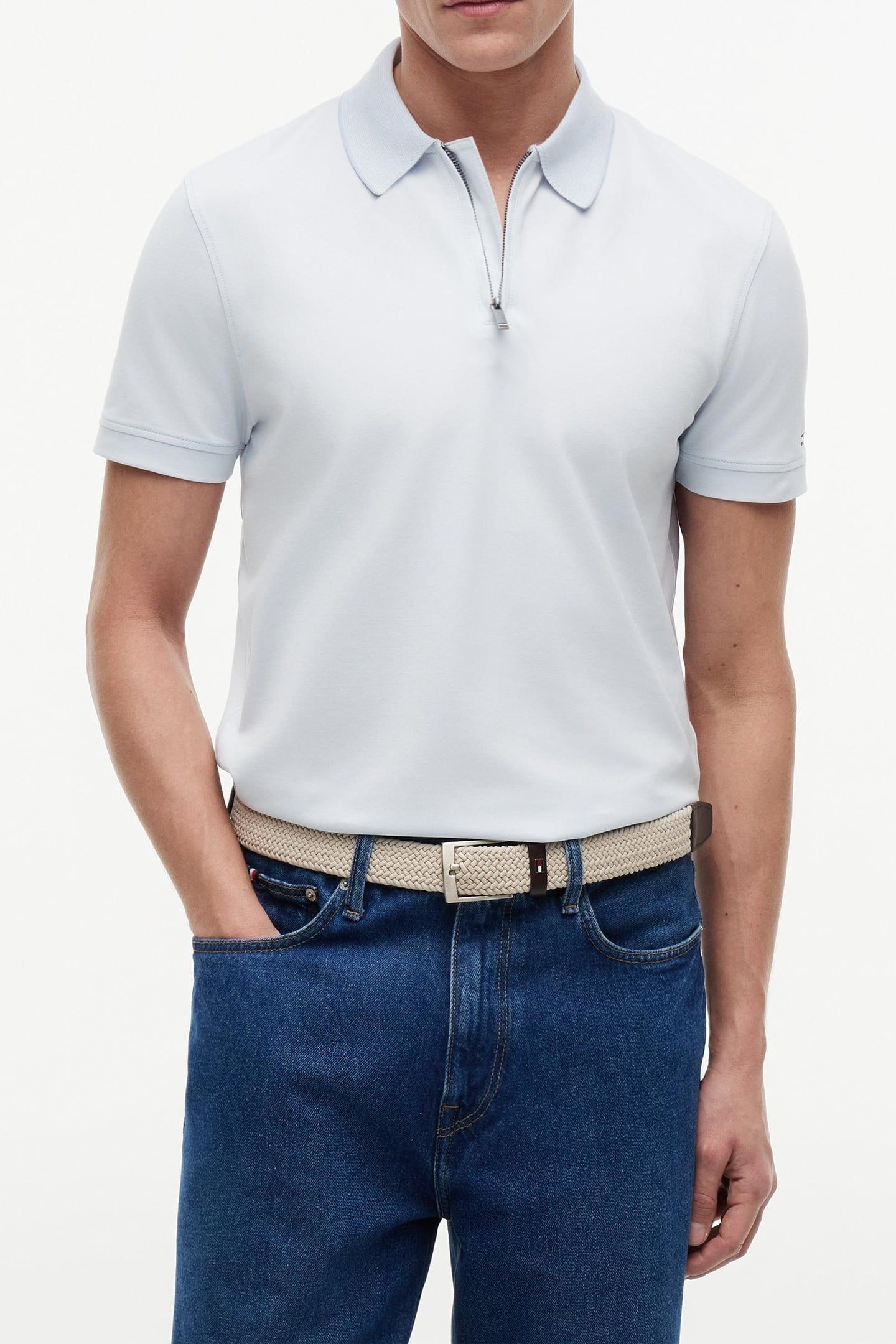 PERFORMANCE SMART CASUAL POLO SHIRT BREEZY BLUE/WHITE 1