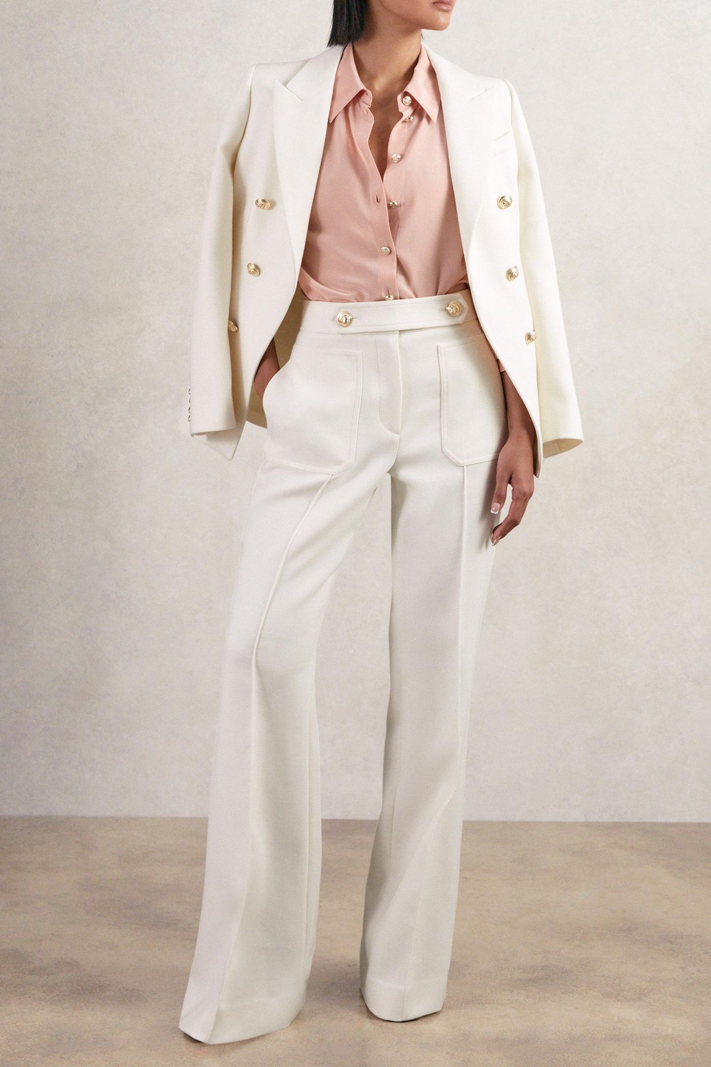 OCCASION FLARE TROUSER WHITE 8