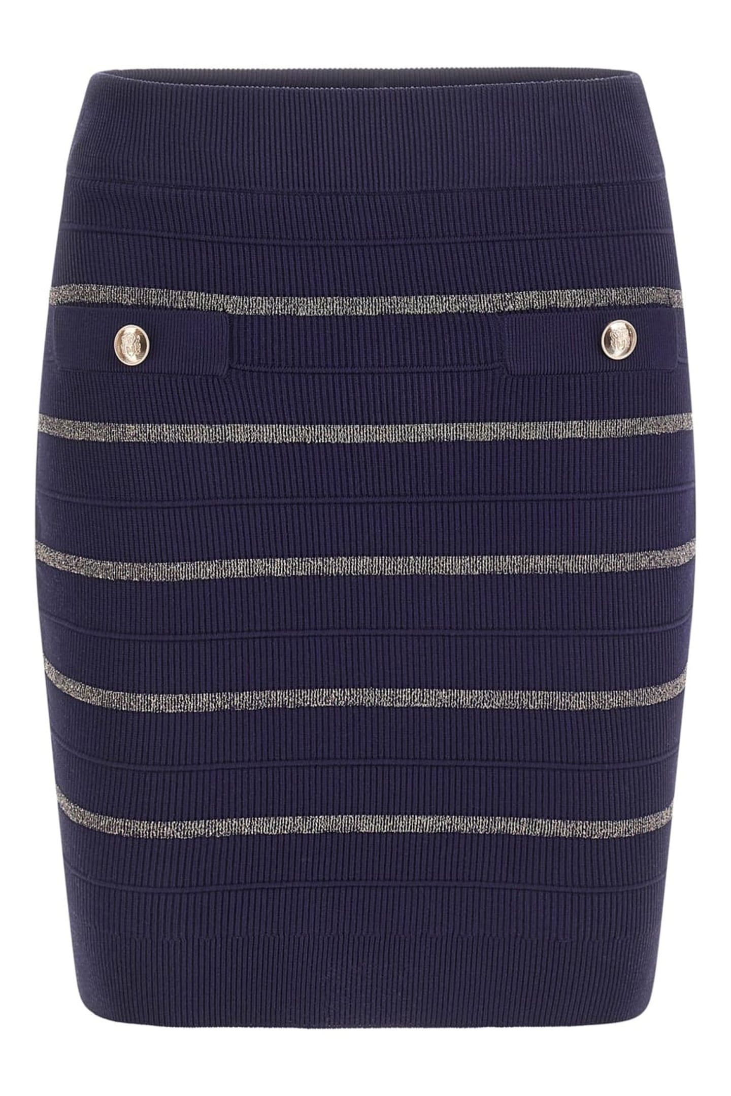 MARCIANO BY GUESS ADA SKIRT SWEATER NAVY/WHITE GOLD 1