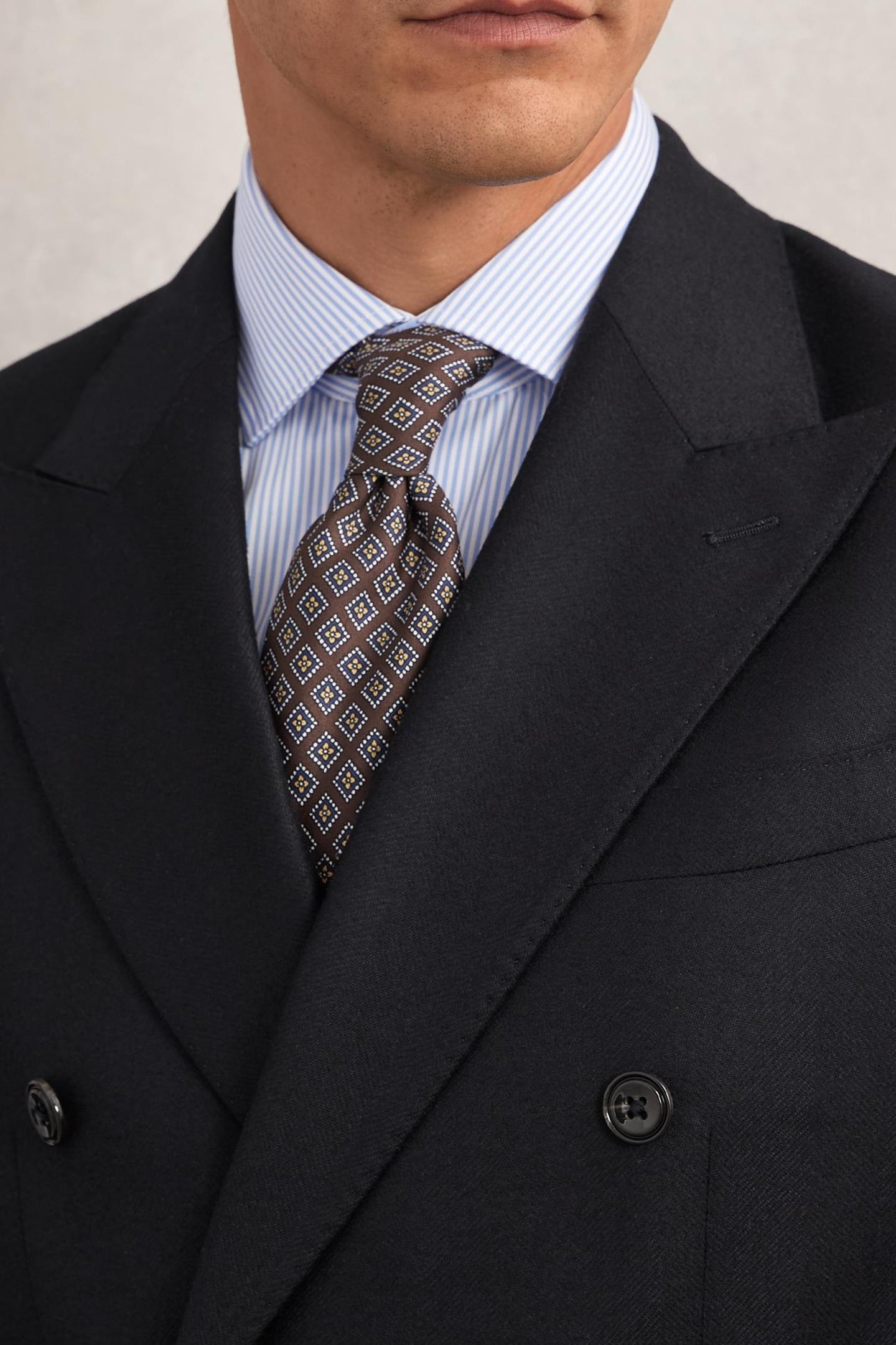DB PEAK FLANNEL BLAZER NAVY 5
