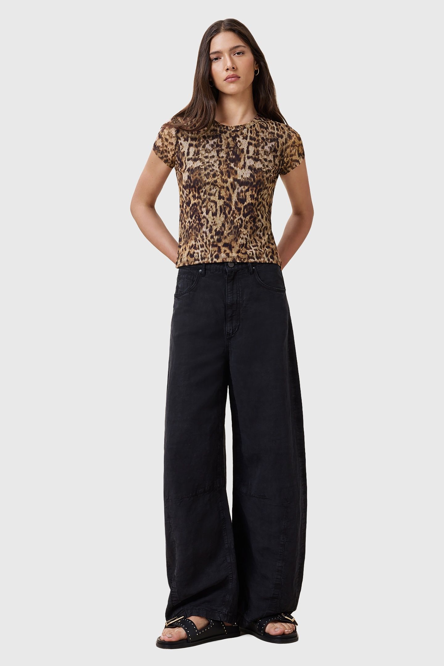 ELLIE MESH TEE EVIA GOLDEN BROWN 2
