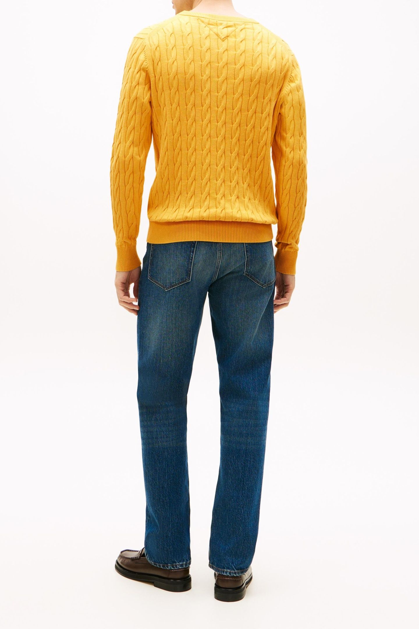 CLASSIC COTTON CABLE MORNING SIDE YELLOW HEATHER 4
