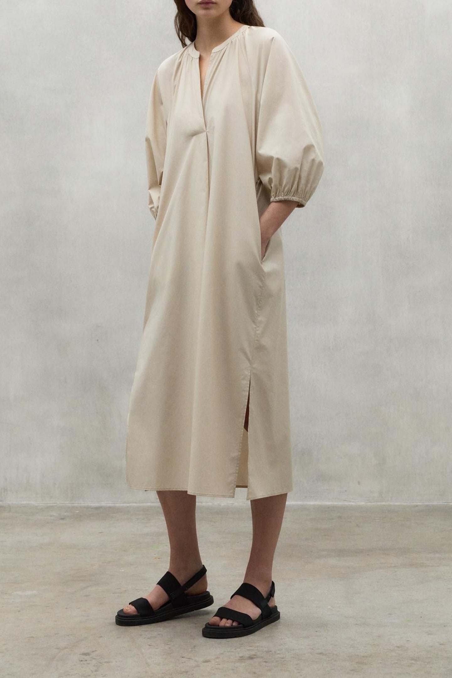 SERPENTINAALF DRESS WHITE SAND 1