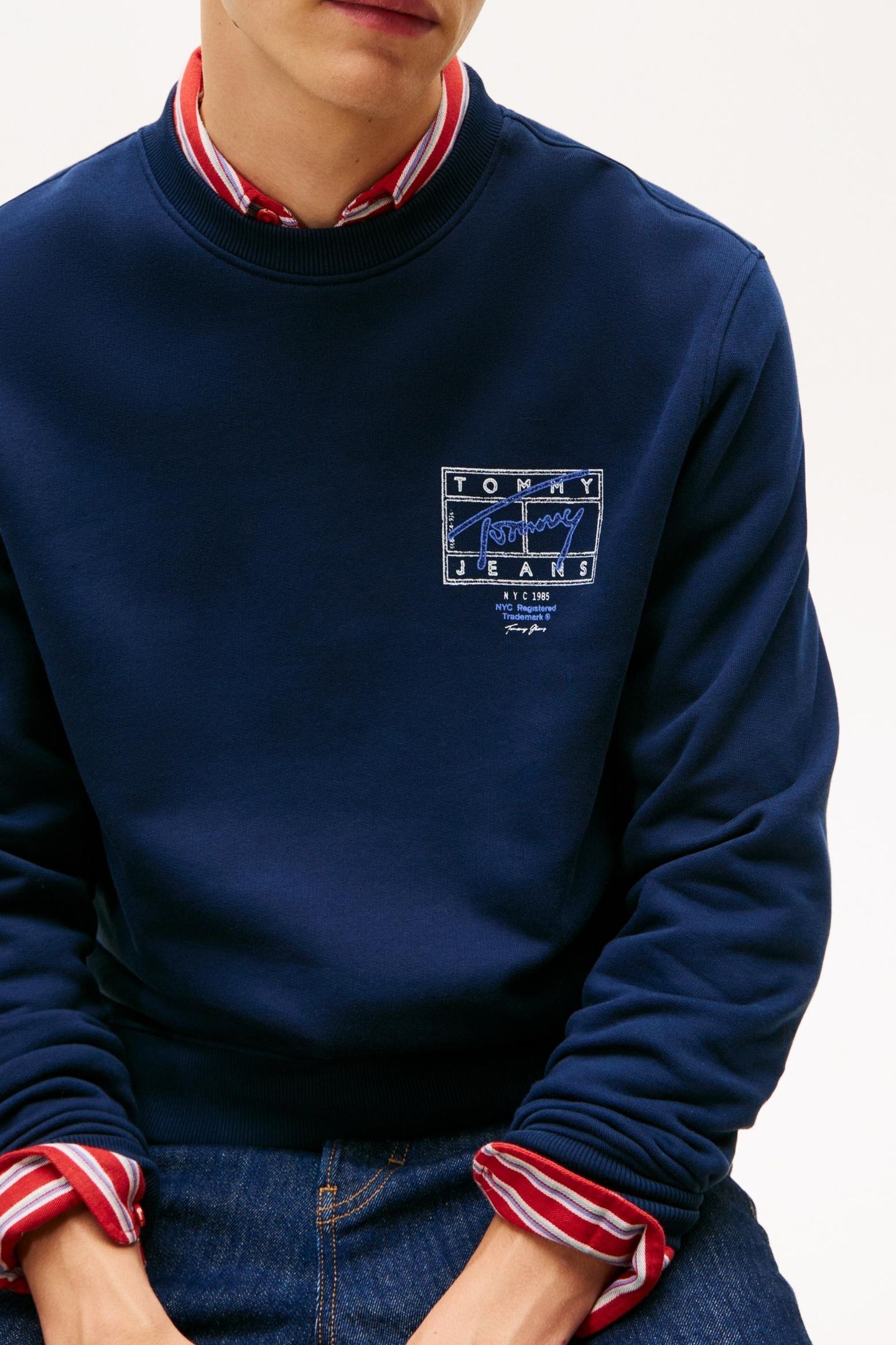 REGULAR ENTRY DNA PULLOVER SWEATSHIRT DARK NIGHT NAVY 5