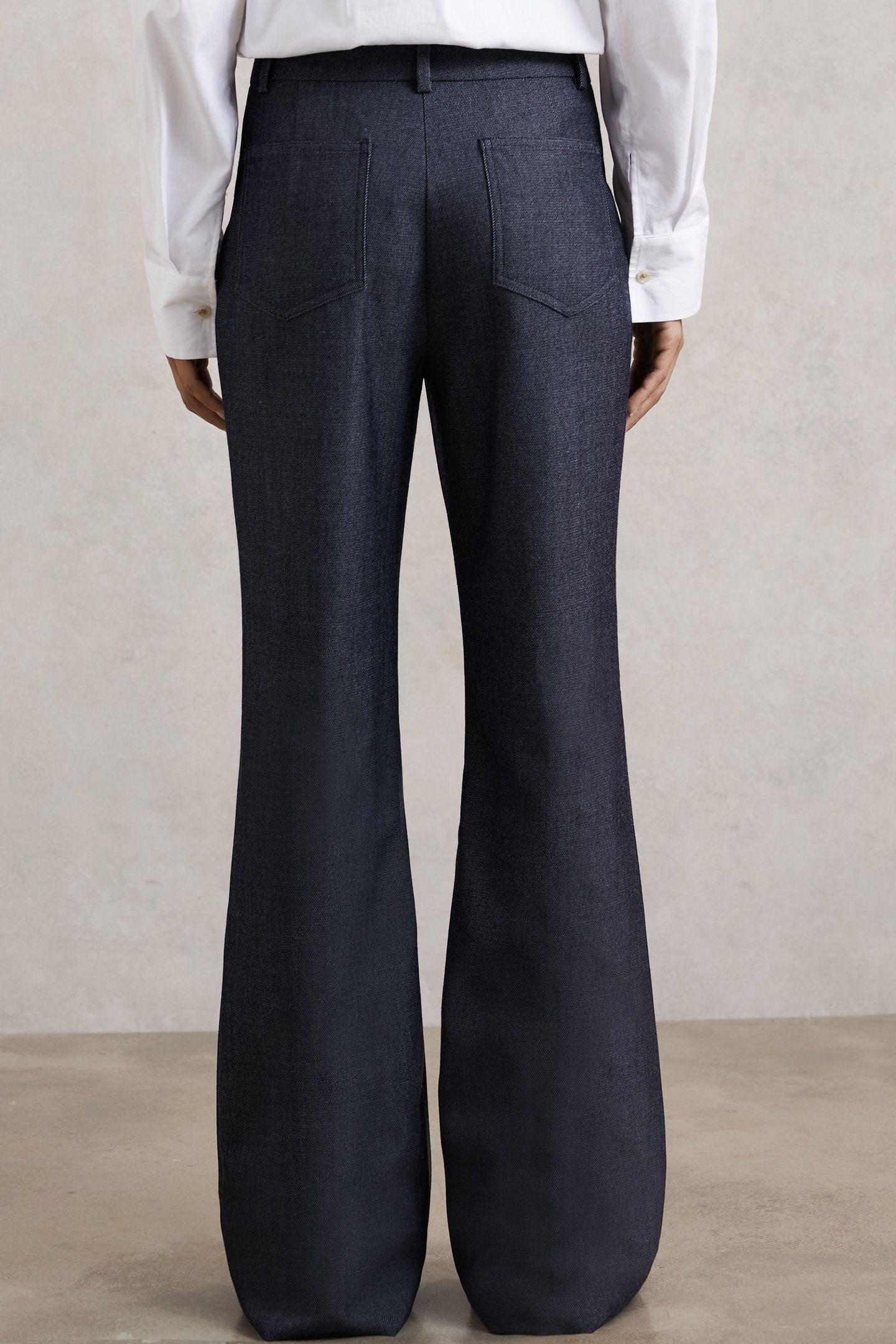 FLARE FLANNEL TROUSER BLUE 3