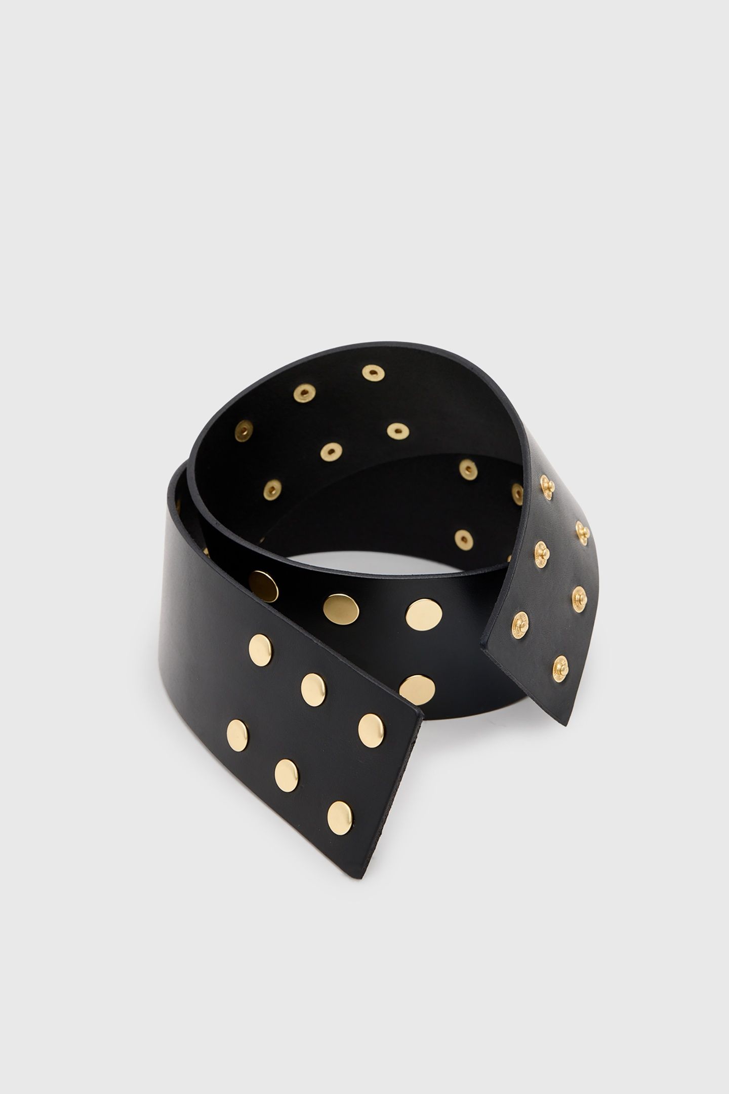 RIO STUD WAIST BELT BLACK/WARM BRASS 1