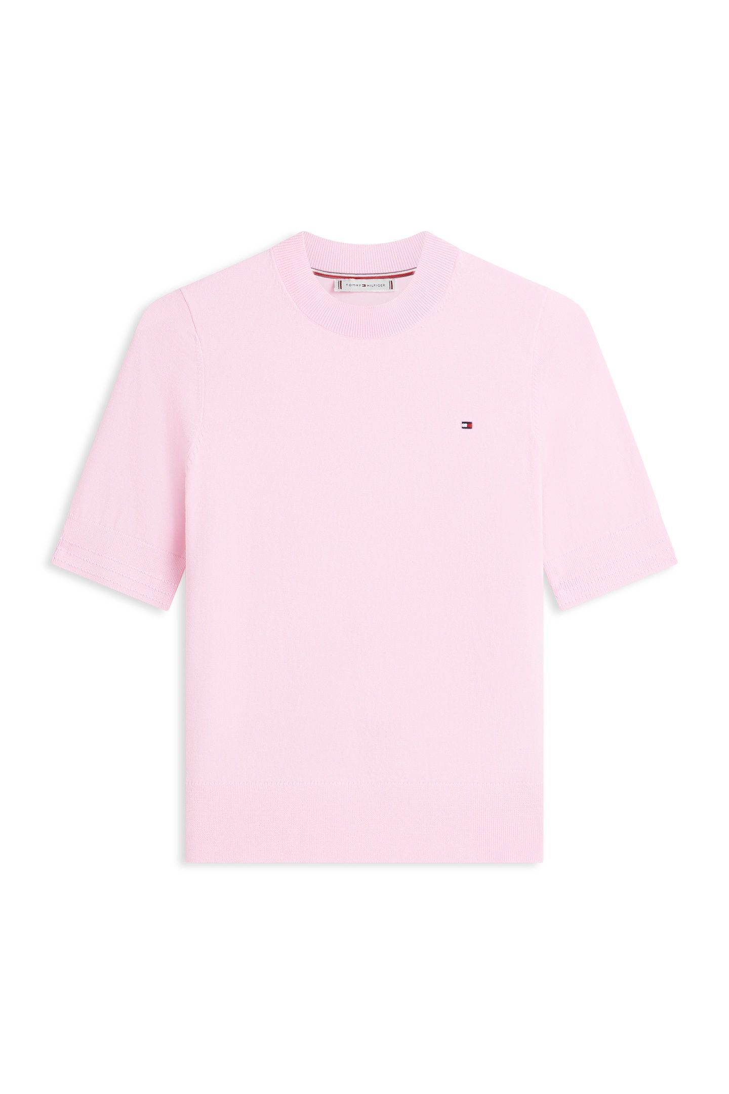 FINE KNIT JERSEY SHORT SLEEVE JUMPER ROSE PETAL 3