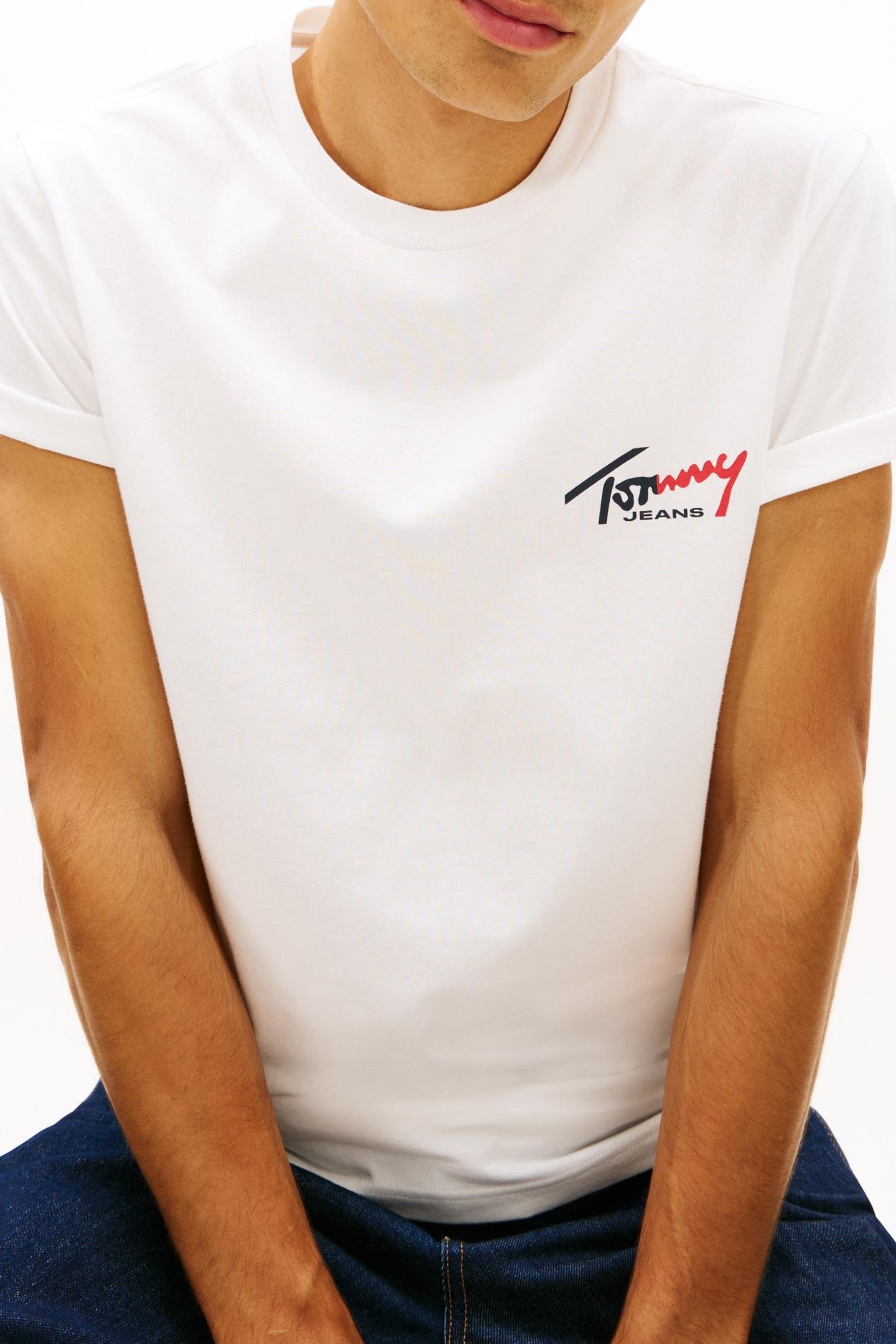 SLIM SIGN CHEST T-SHIRT ECRU 4