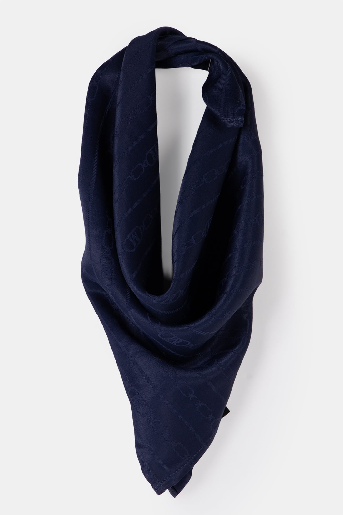 MARCIANO BY GUESS LULU 45X45 JACQ SCARF NAVY MONOGRAM 1