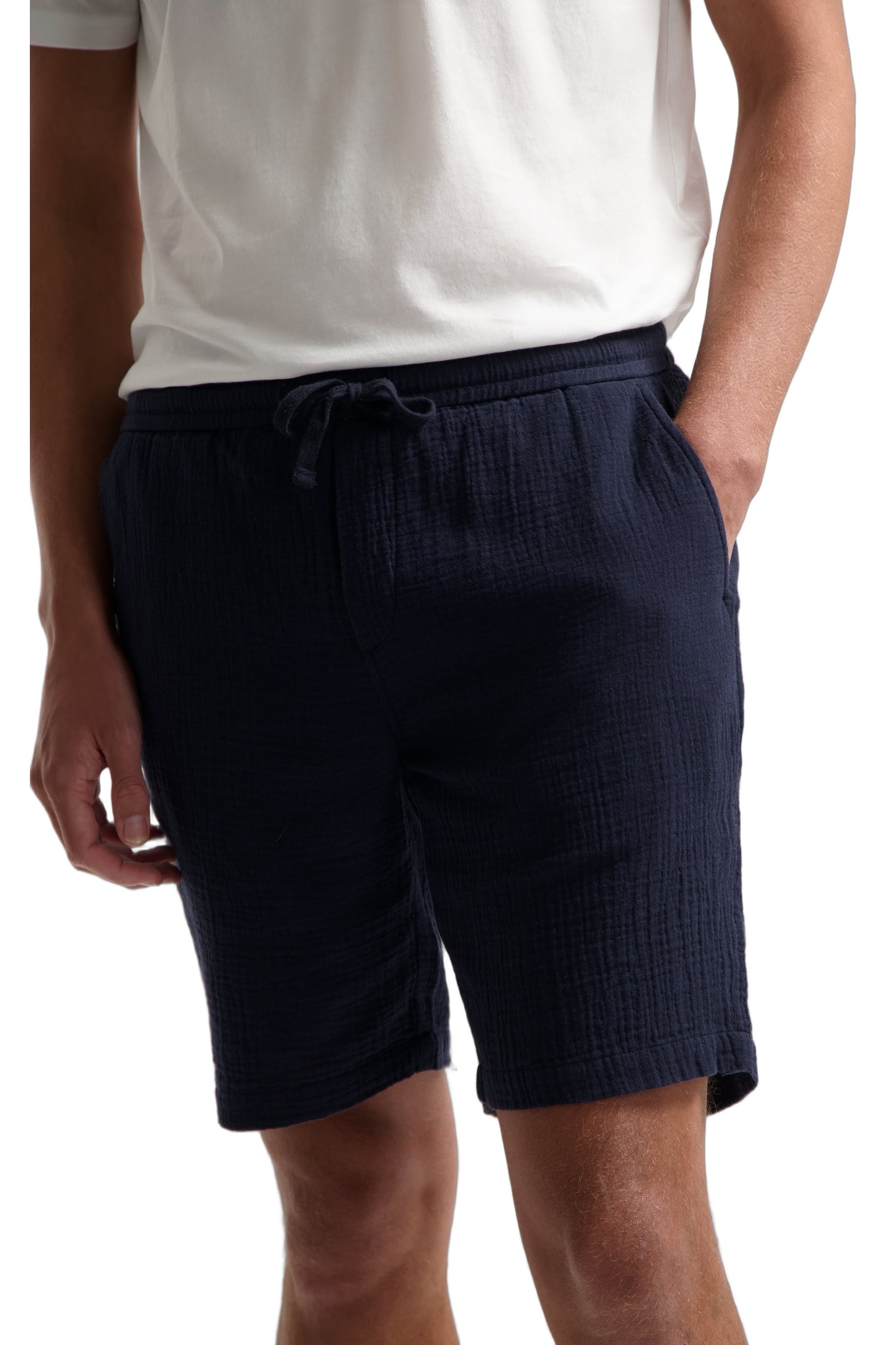 DS-LOGAN DBL WEAVE SHORTS DK. NAVY 1
