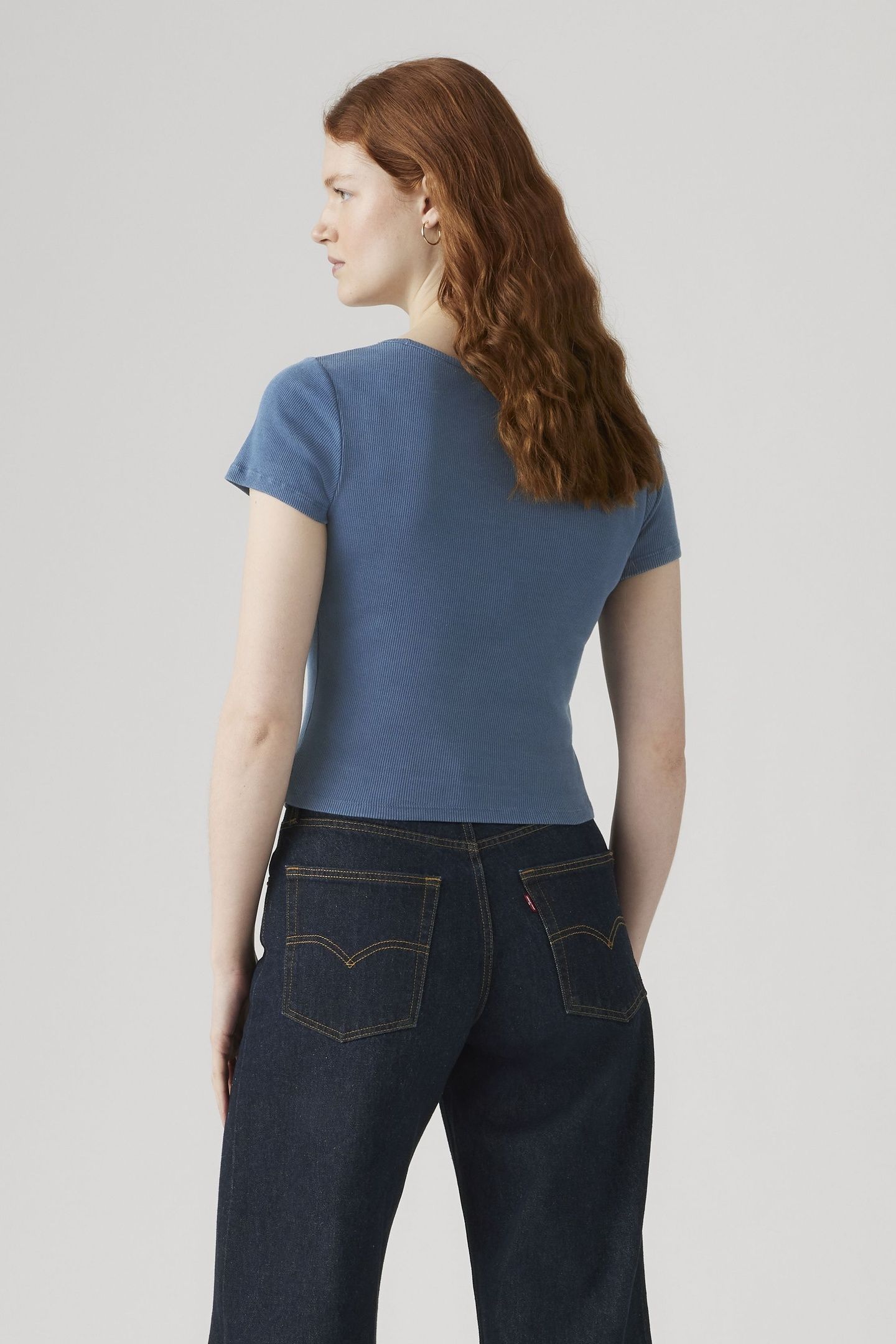 ESSENTIAL SQUARE NECK TEE BLUE 3