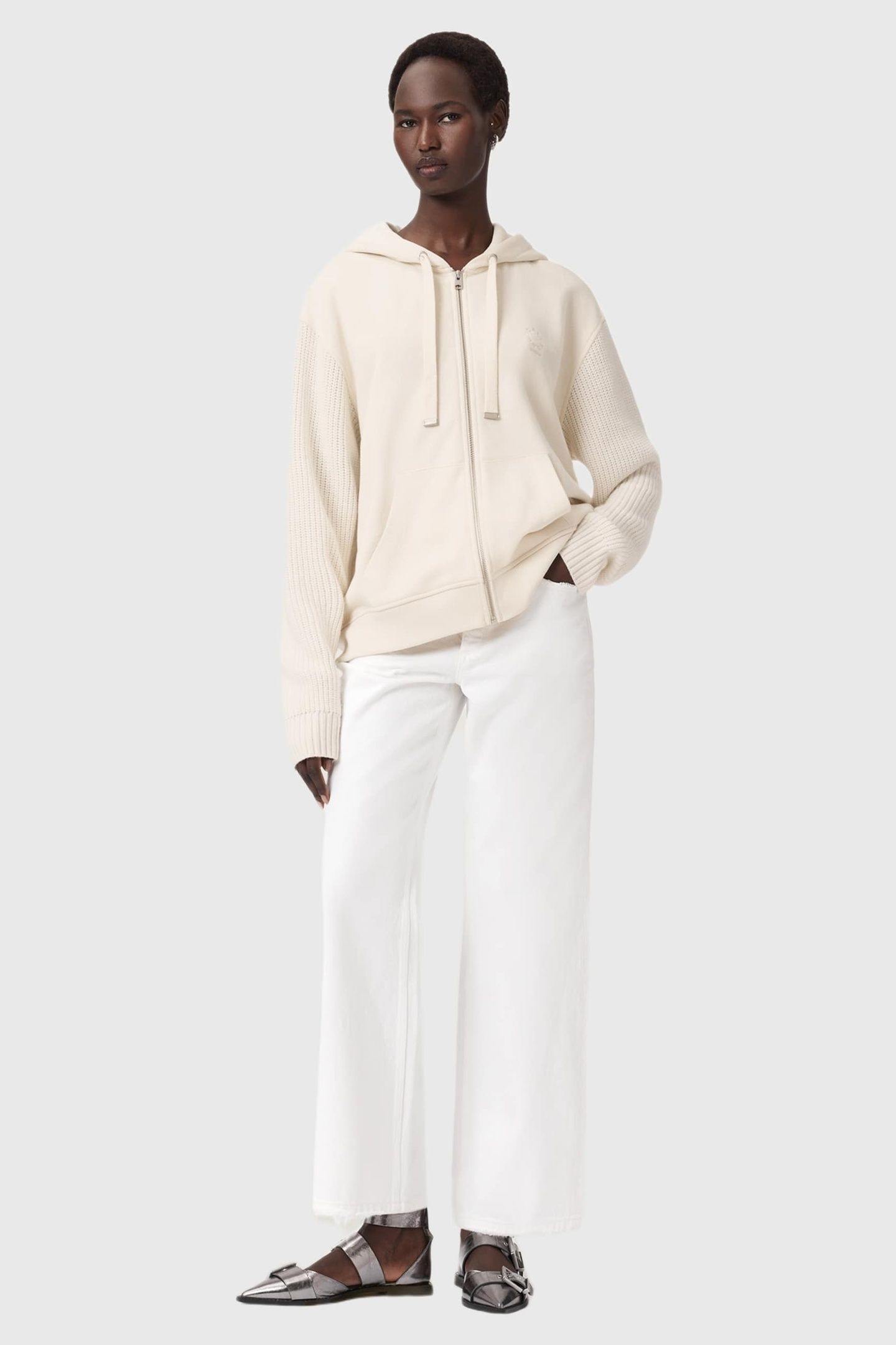 AMPHIE KNIT HOODY TOFU WHITE 5