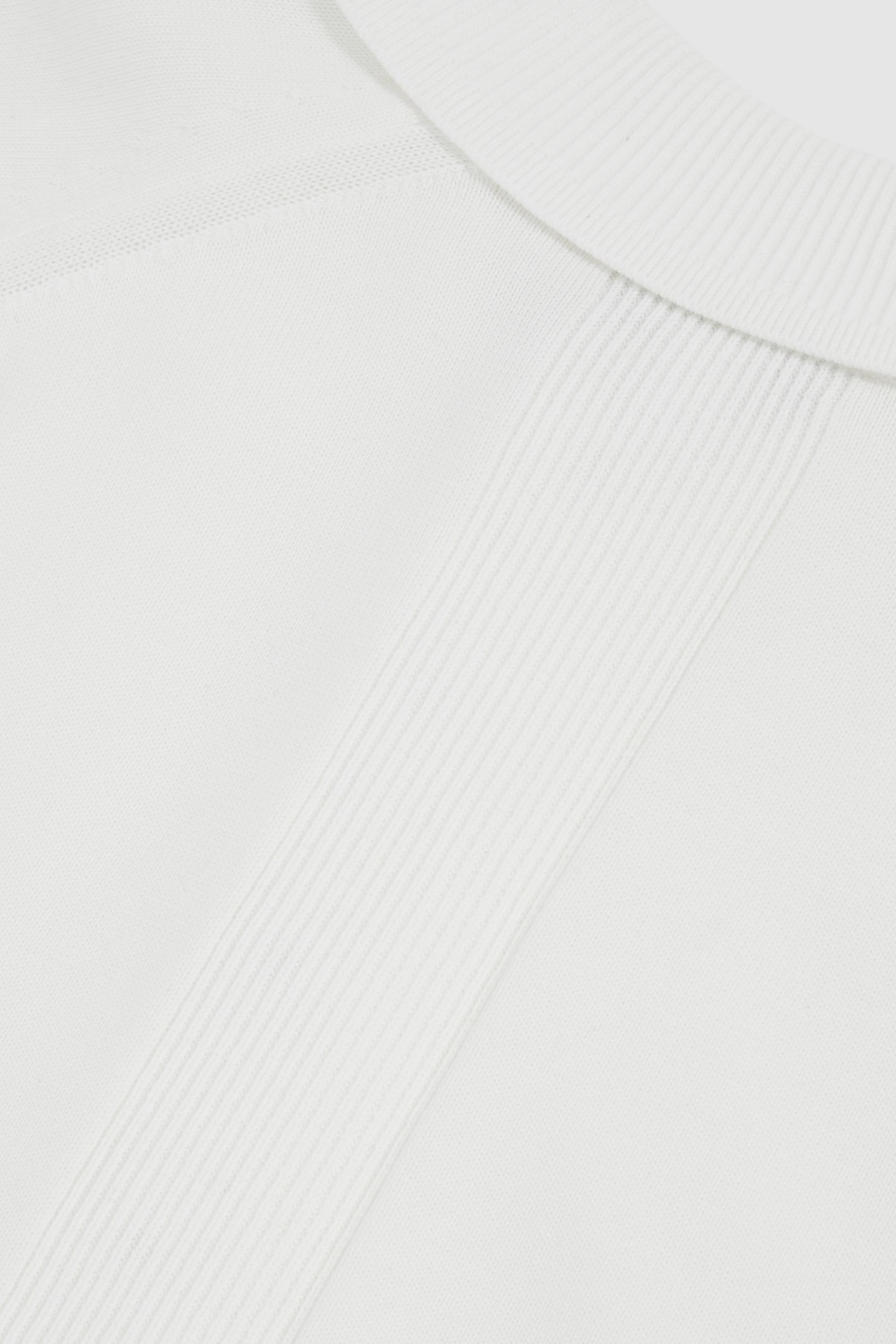 LS CONCEALED BUTTON PLACKET RIBBED COLLAR POLO WHITE 5