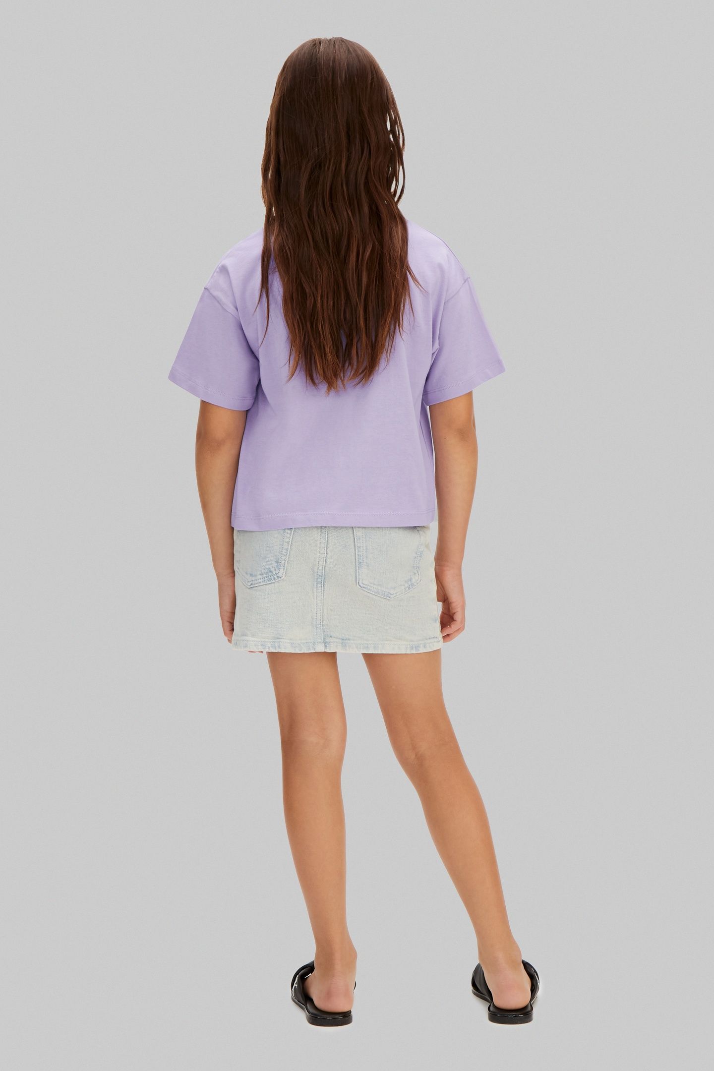 GIRLS LOGO BOXY T-SHIRT SOFT LAVENDER 4