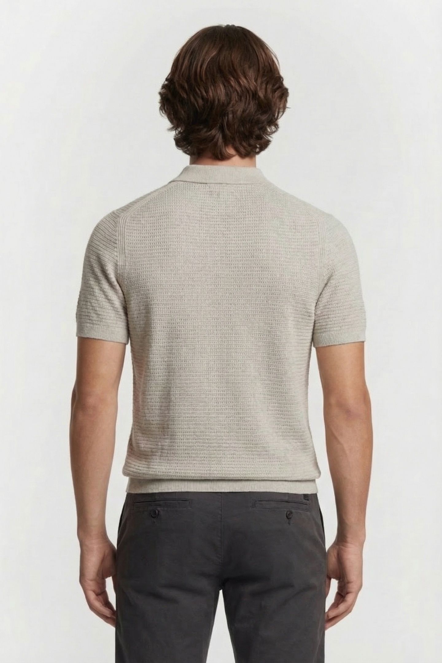 KOSTAS BUTTON POLO GHOST GREY 2