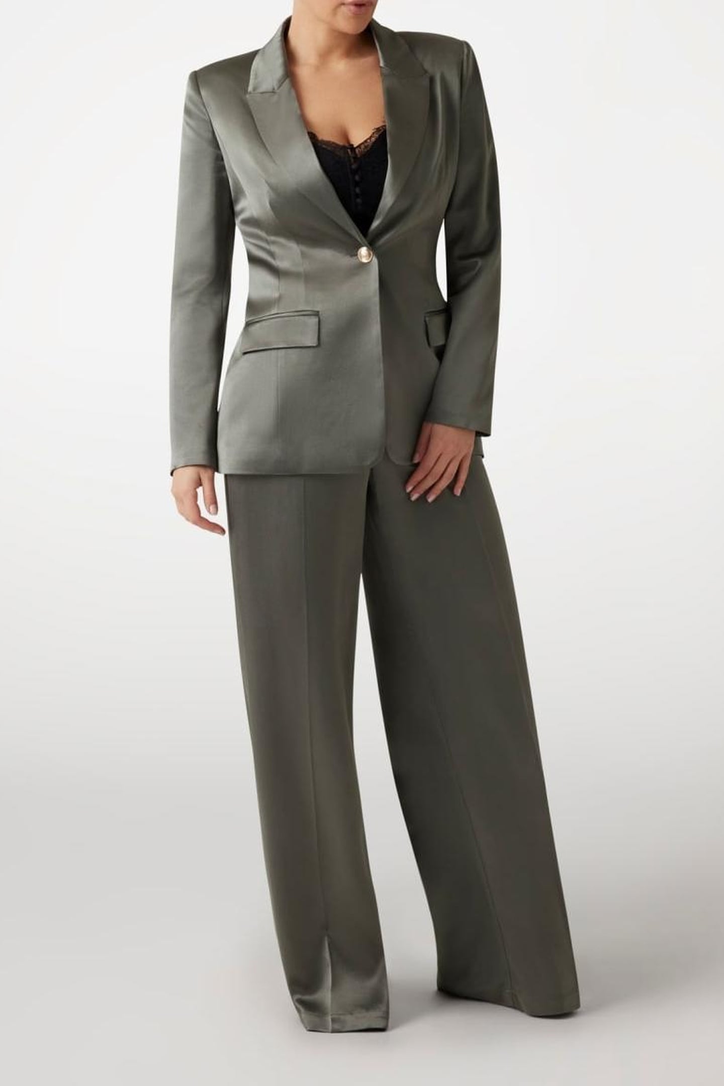 MARCIANO BY GUESS FANNIE BLAZER STONE OLIVE 1