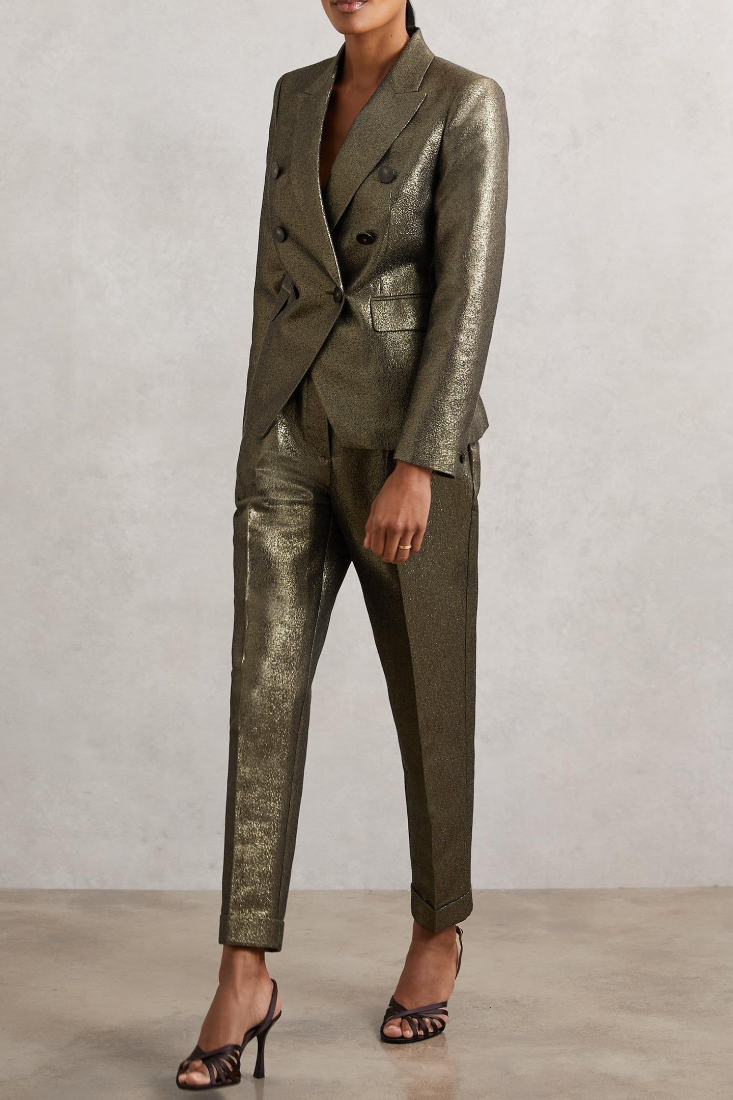 SPARKLE TAPER TROUSER GOLD 1