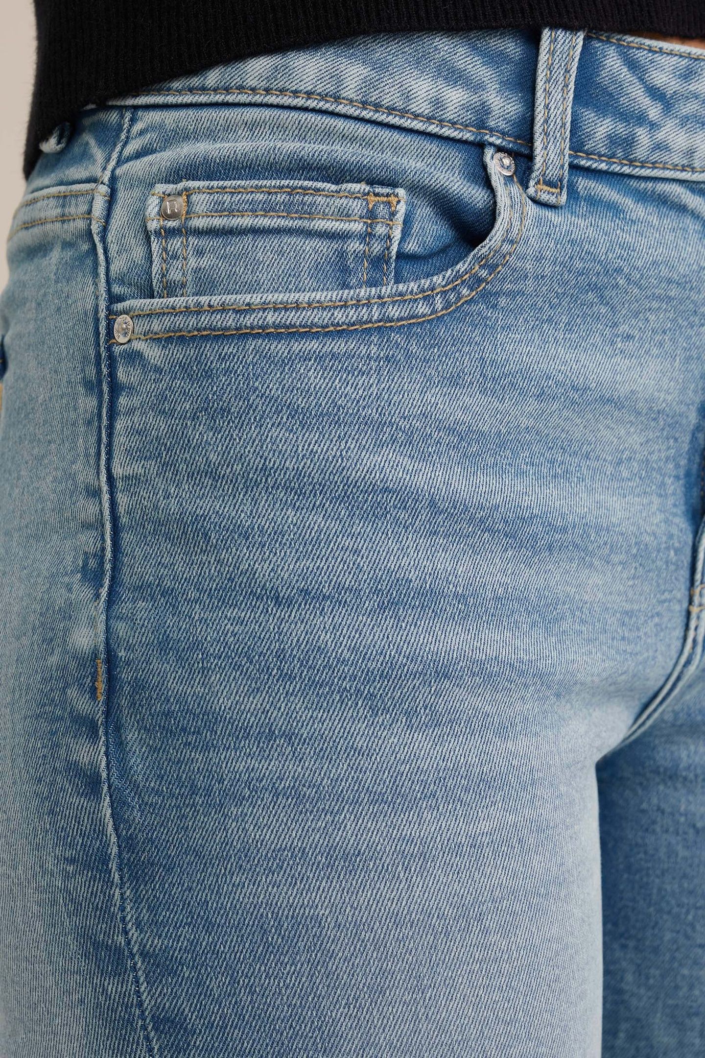 5-POCKET MID WAIST BLUE 5