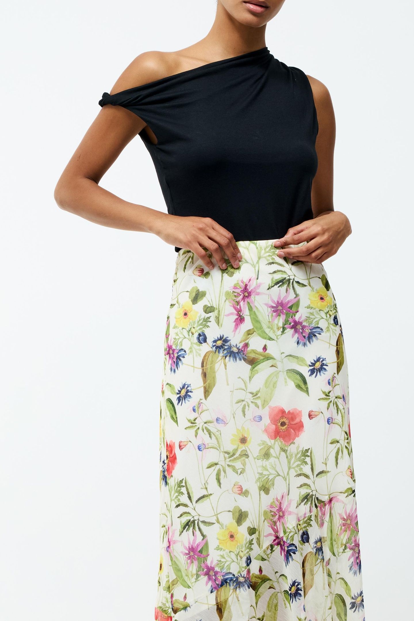MONICA HALLIE MAXI SKIRT SUMMER WHT MLT 2